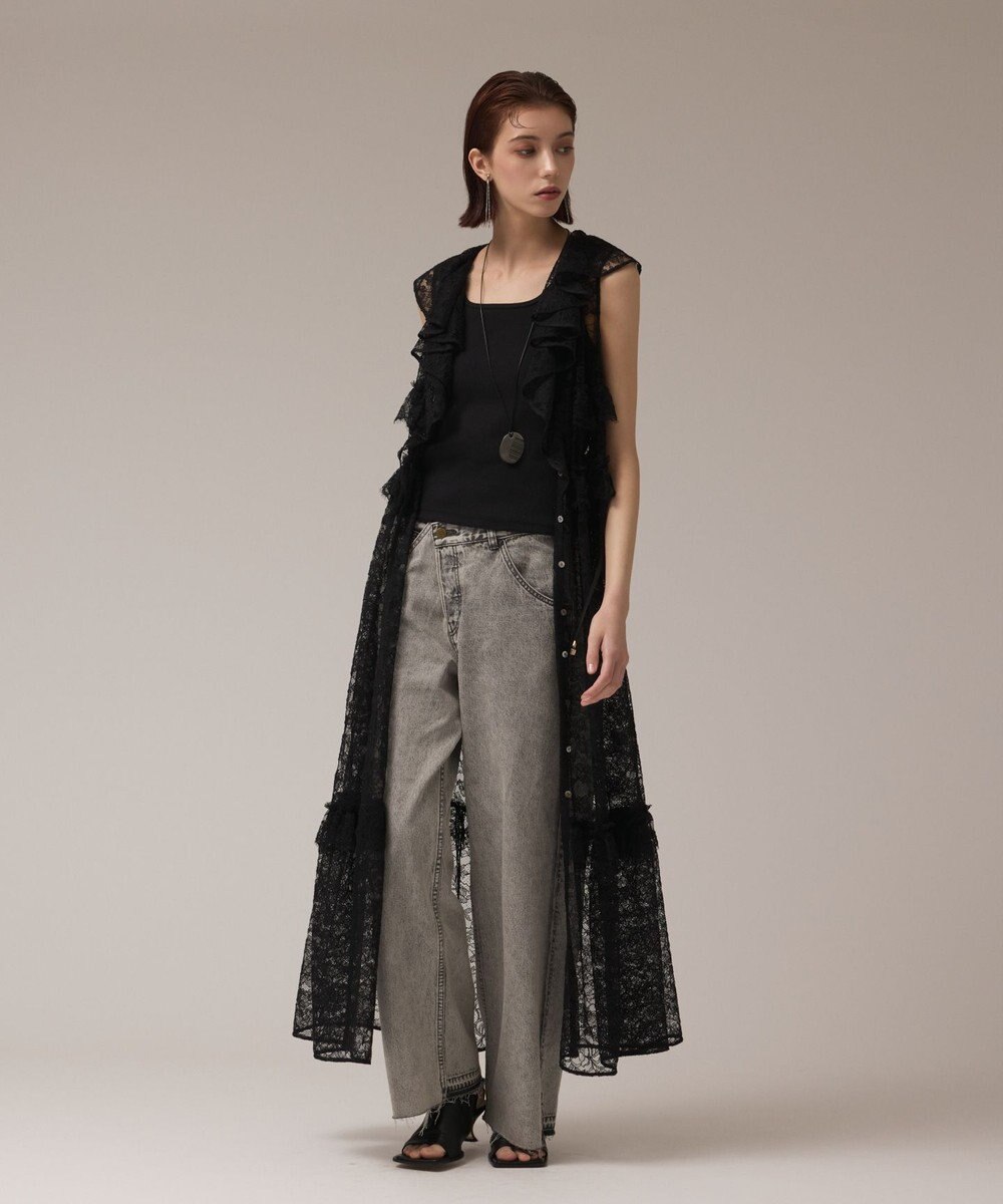 GRACE CONTINENTAL フリルカラーレースワンピース 