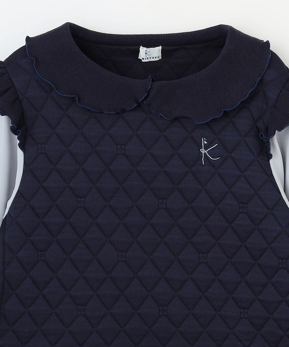 組曲 KIDS 【150-160㎝】フラワーキルトレイヤード トップス 