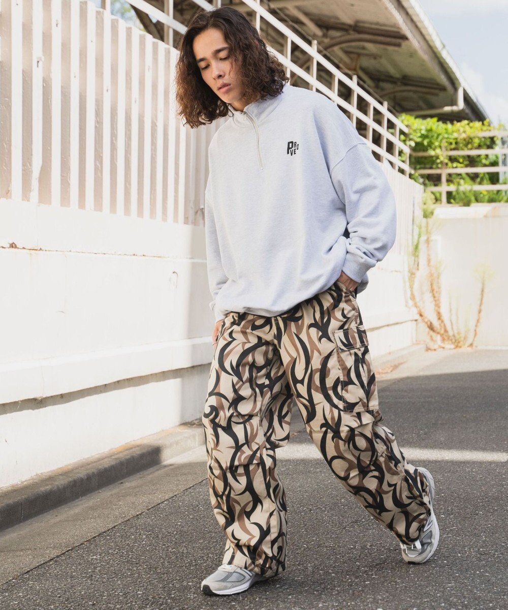 WEGO 【ユニセックス着用ITEM/SMLサイズ展開】ワイドカーゴパンツ 