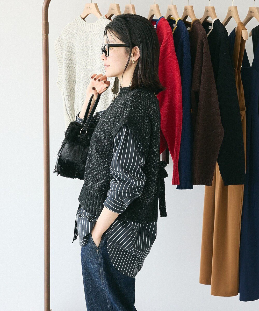 CRAFT STANDARD BOUTIQUE キナリノコラボ/洗える2wayモールニットベスト/24AW 