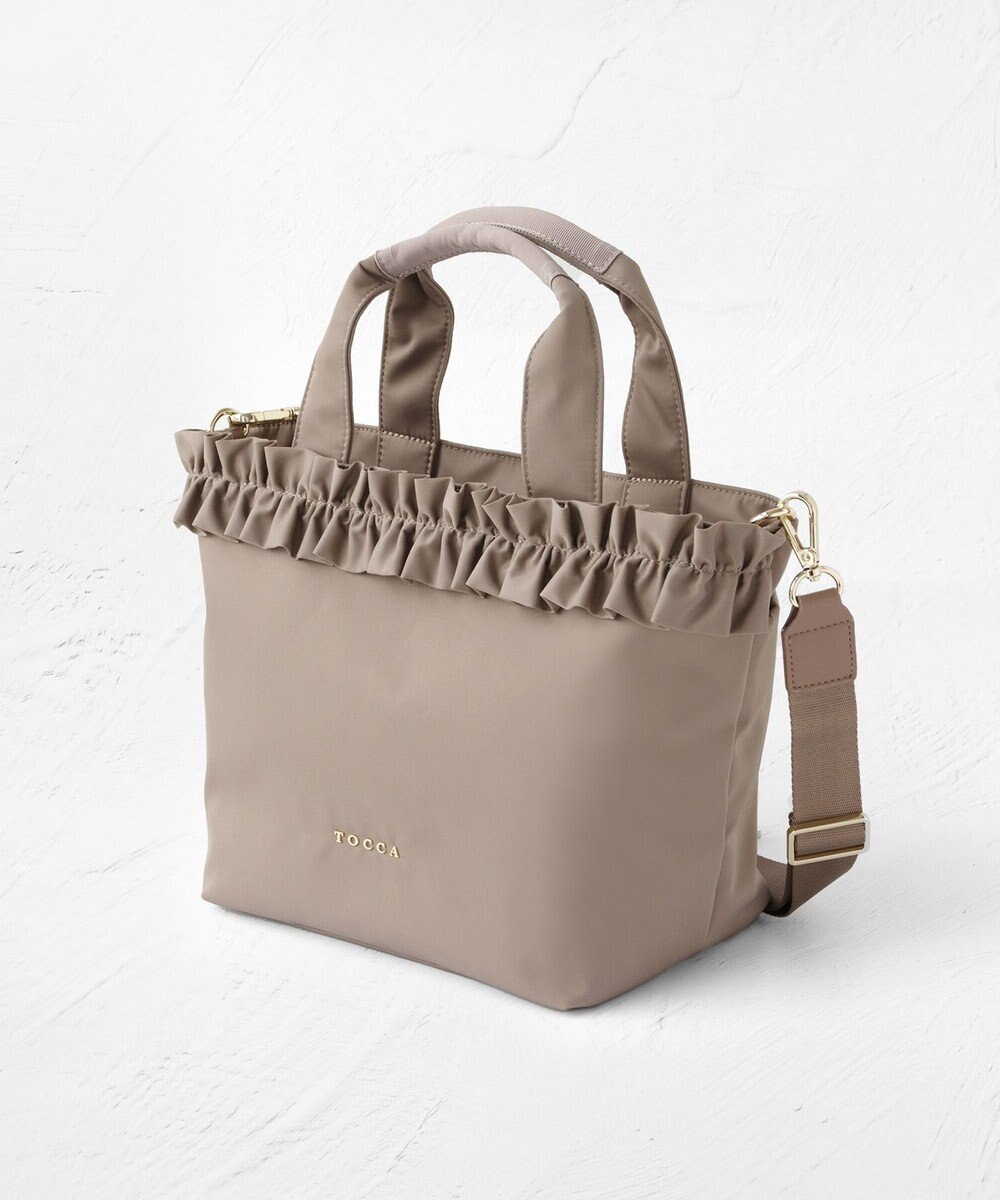TOCCA 【ショルダー取り外し可能】FRILL GARLAND NYLONTOTE  トートバッグ 