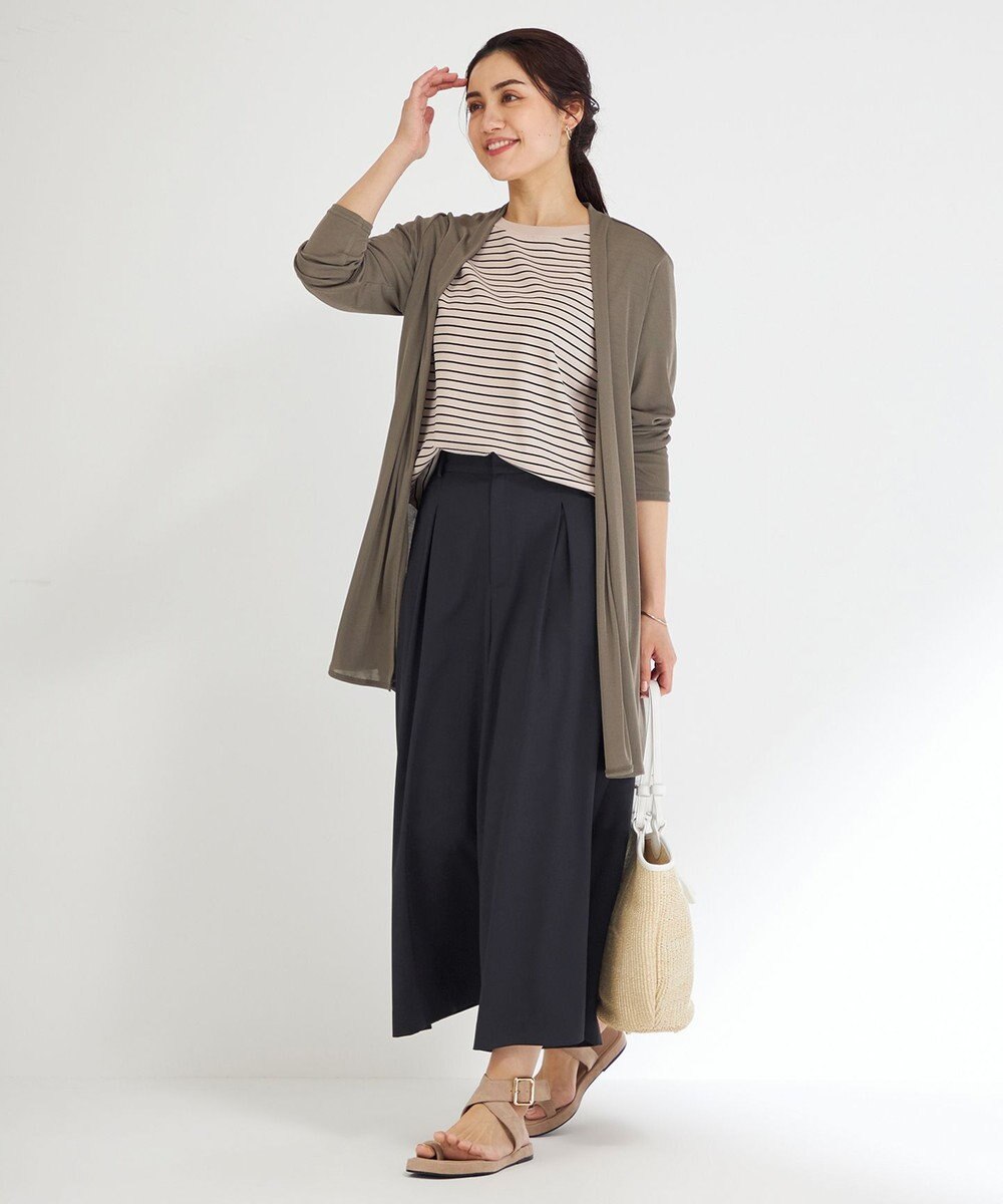 23区 L 【Lサイズ限定/洗える】ハイストレッチツイル パンツ 