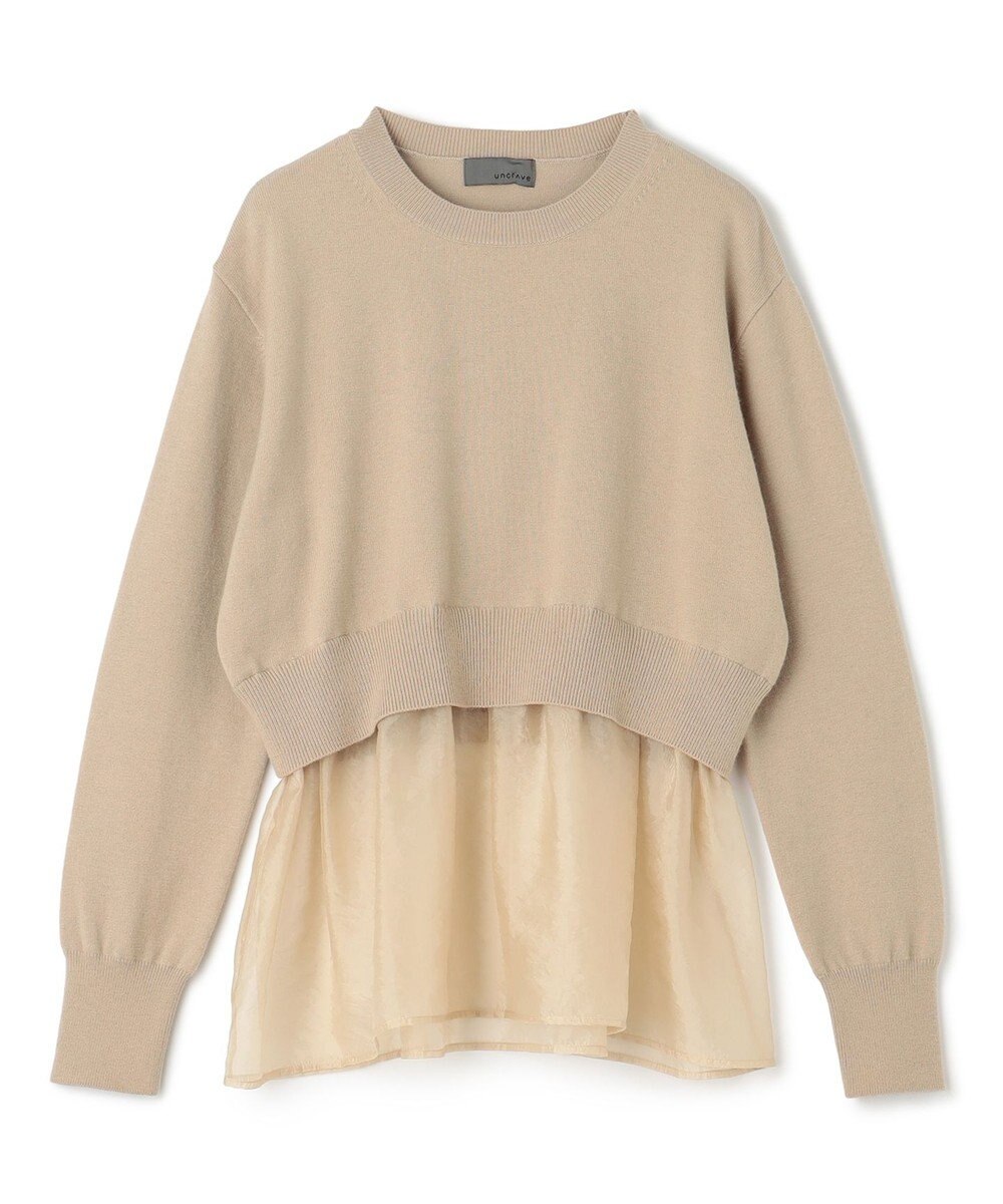uncrave ウール ナイロン ペプラム ニット（uncrave STANDARD） 
