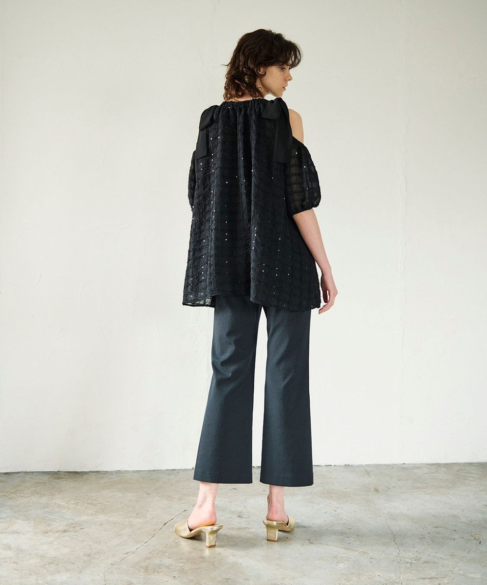 GRACE CONTINENTAL チュールフリルフレアトップ 