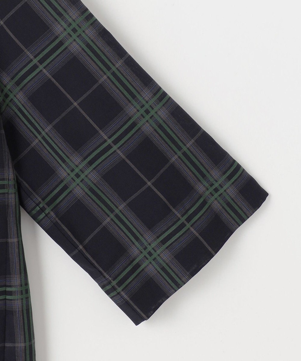 J.PRESS LADIES 【WEB限定カラーあり・洗える】SOFT SHEER チェック キーネック ブラウス 