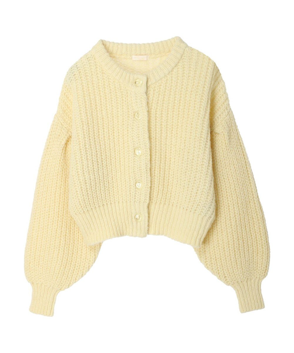 earth music&ecology ヘアリーショートニットカーディガン 