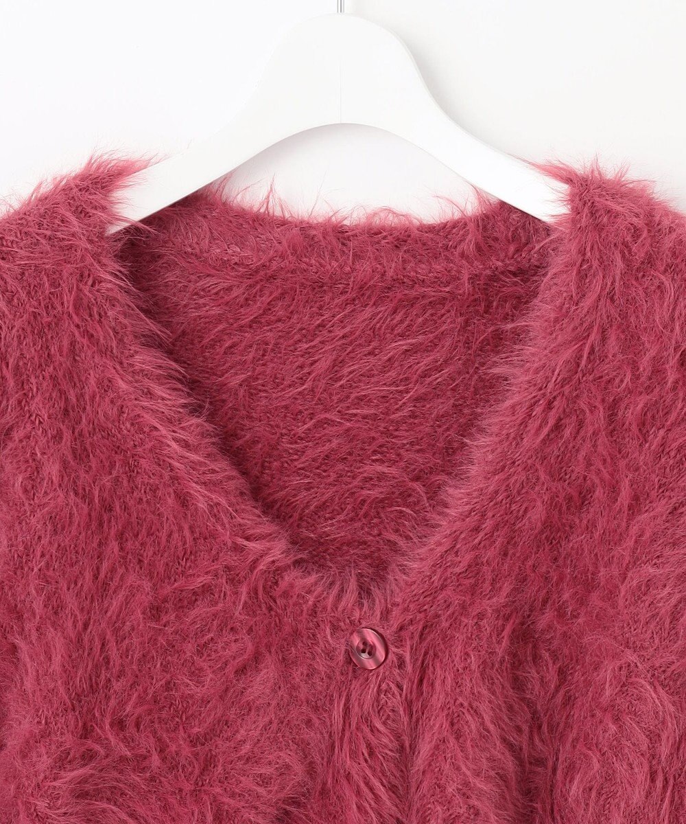 Feroux 【洗える】シャギーショート カーディガン 