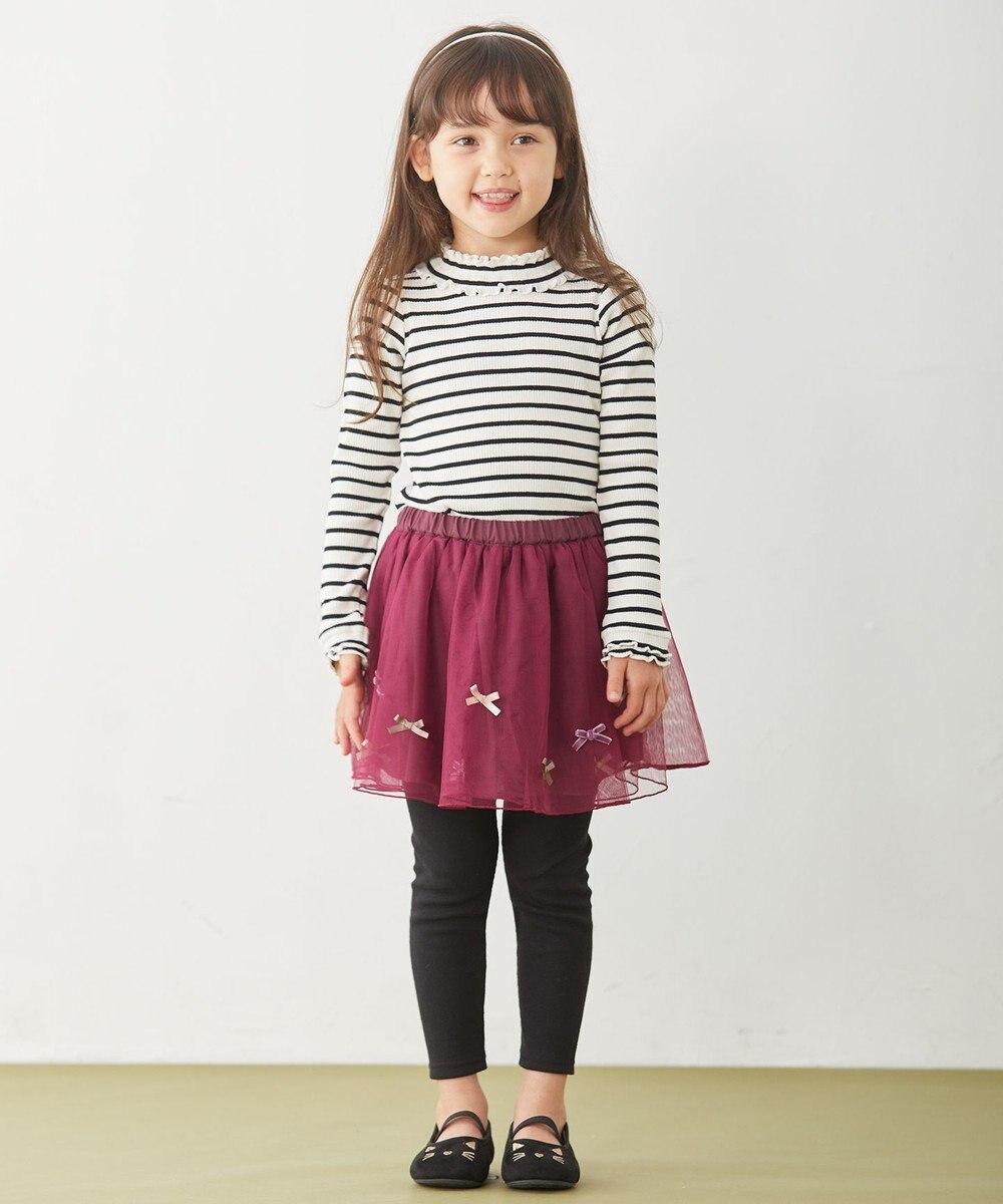 ANY KIDS テレコハイネック長袖Tシャツ 