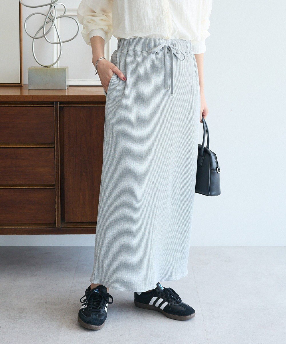 Green Parks 楽ちんＩラインリブスカート 