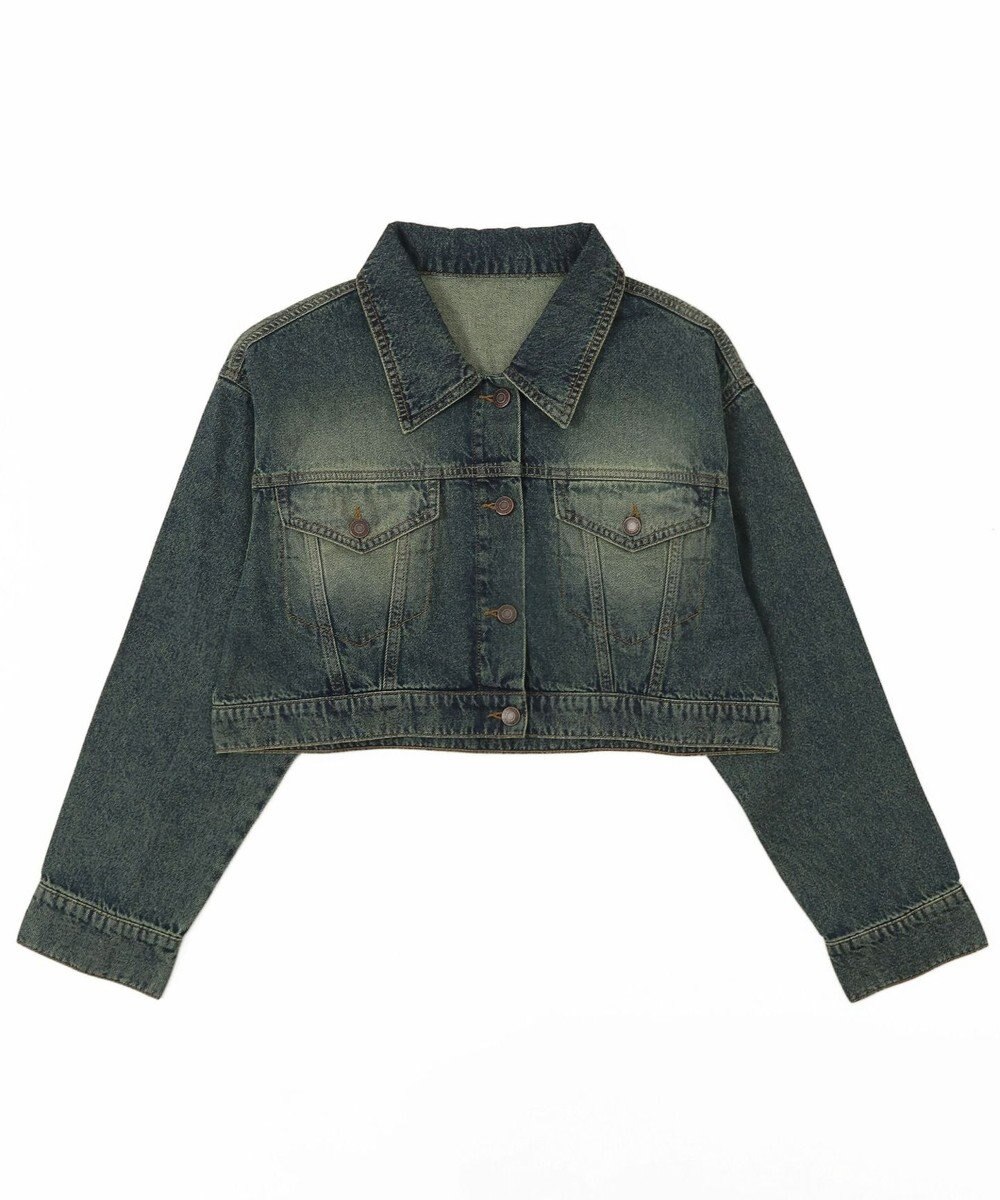 WEGO ヴィンテージウォッシュショートデニムジャケット 