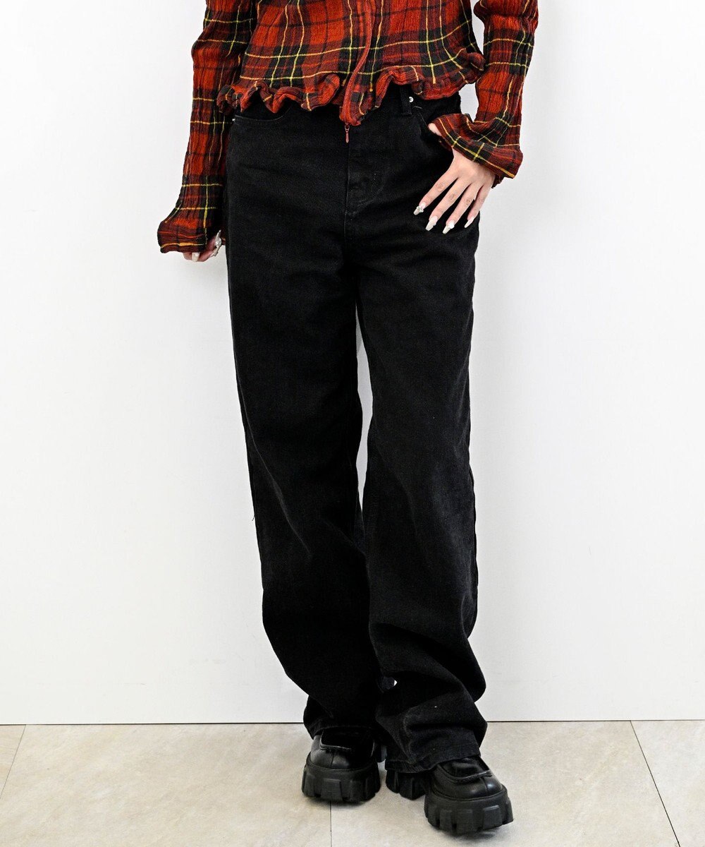 caqu 80's slim baggy バギーフィットワイドデニム 