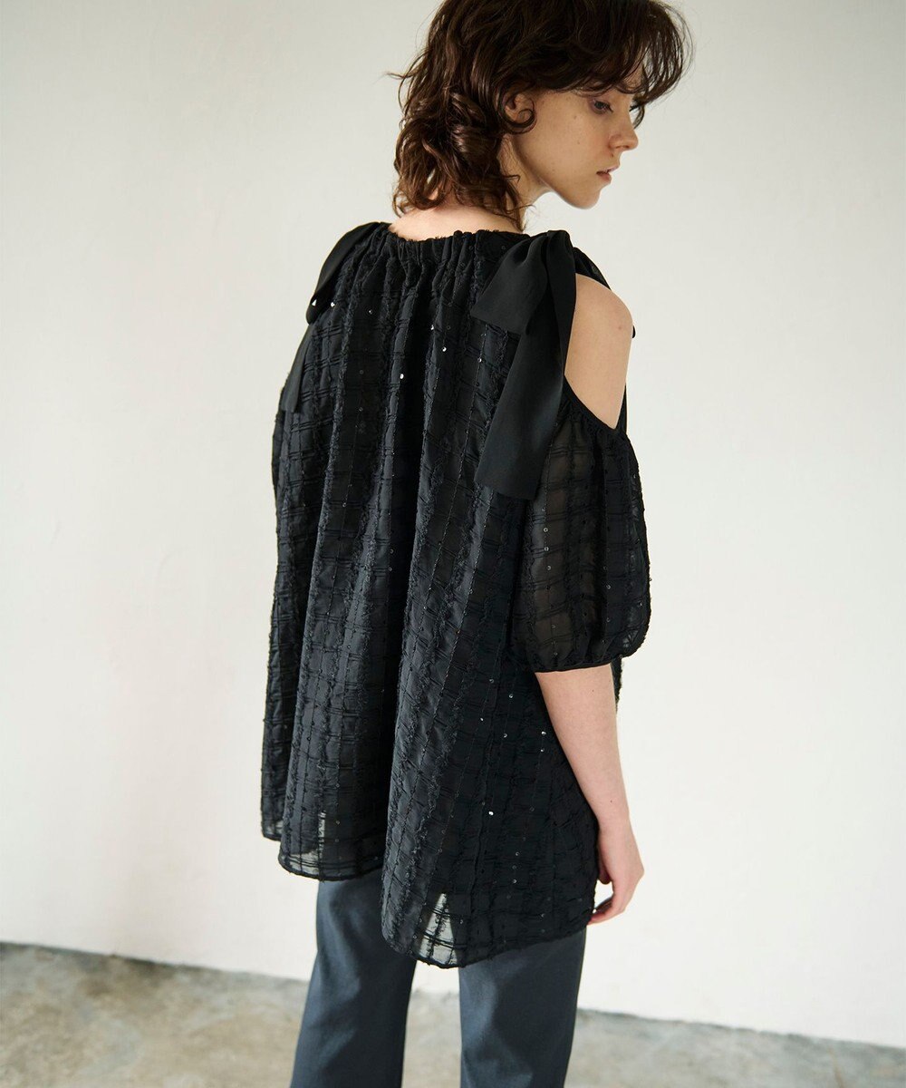 GRACE CONTINENTAL チュールフリルフレアトップ 