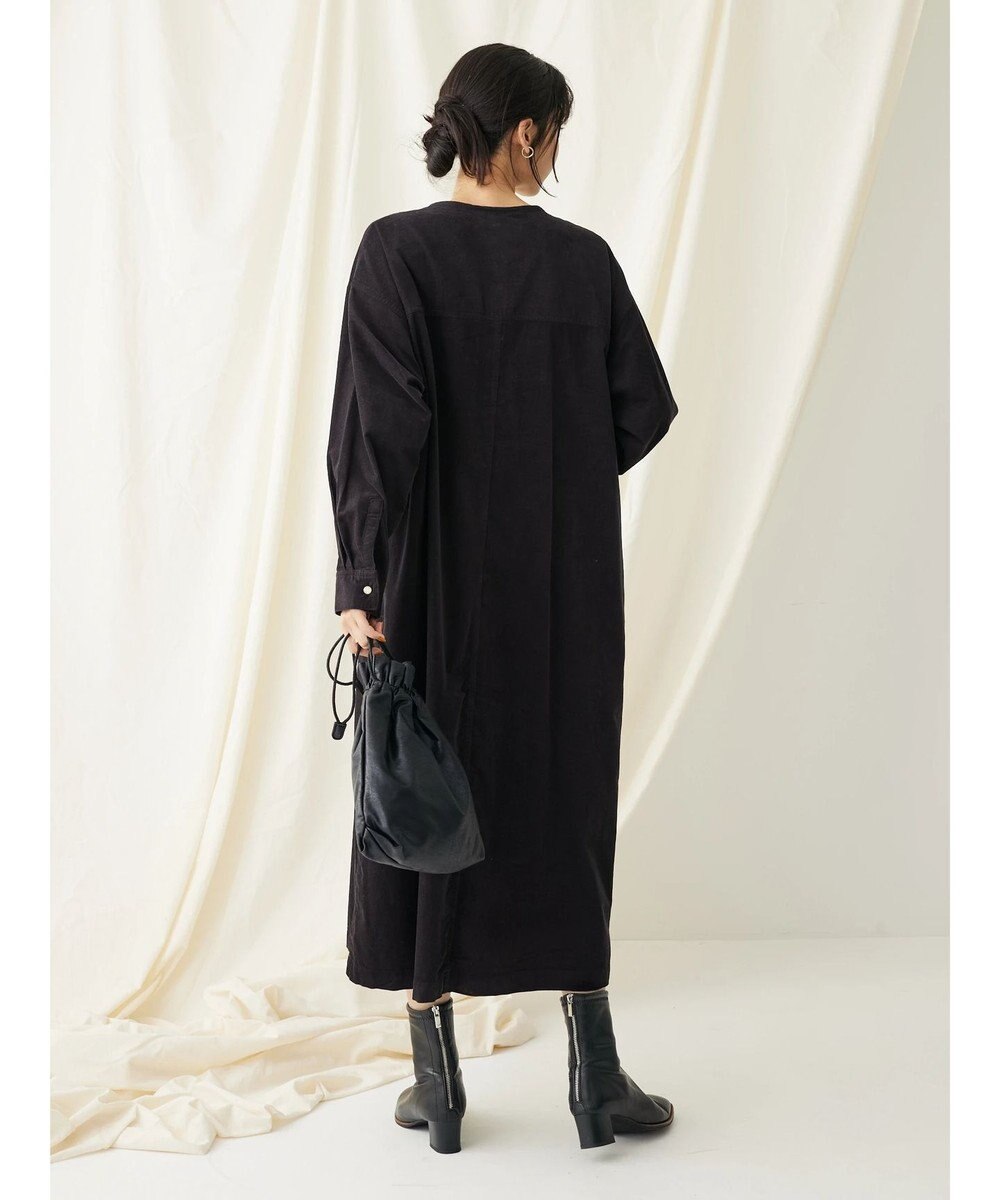 CRAFT STANDARD BOUTIQUE コーデュロイパールドット釦ワンピース 