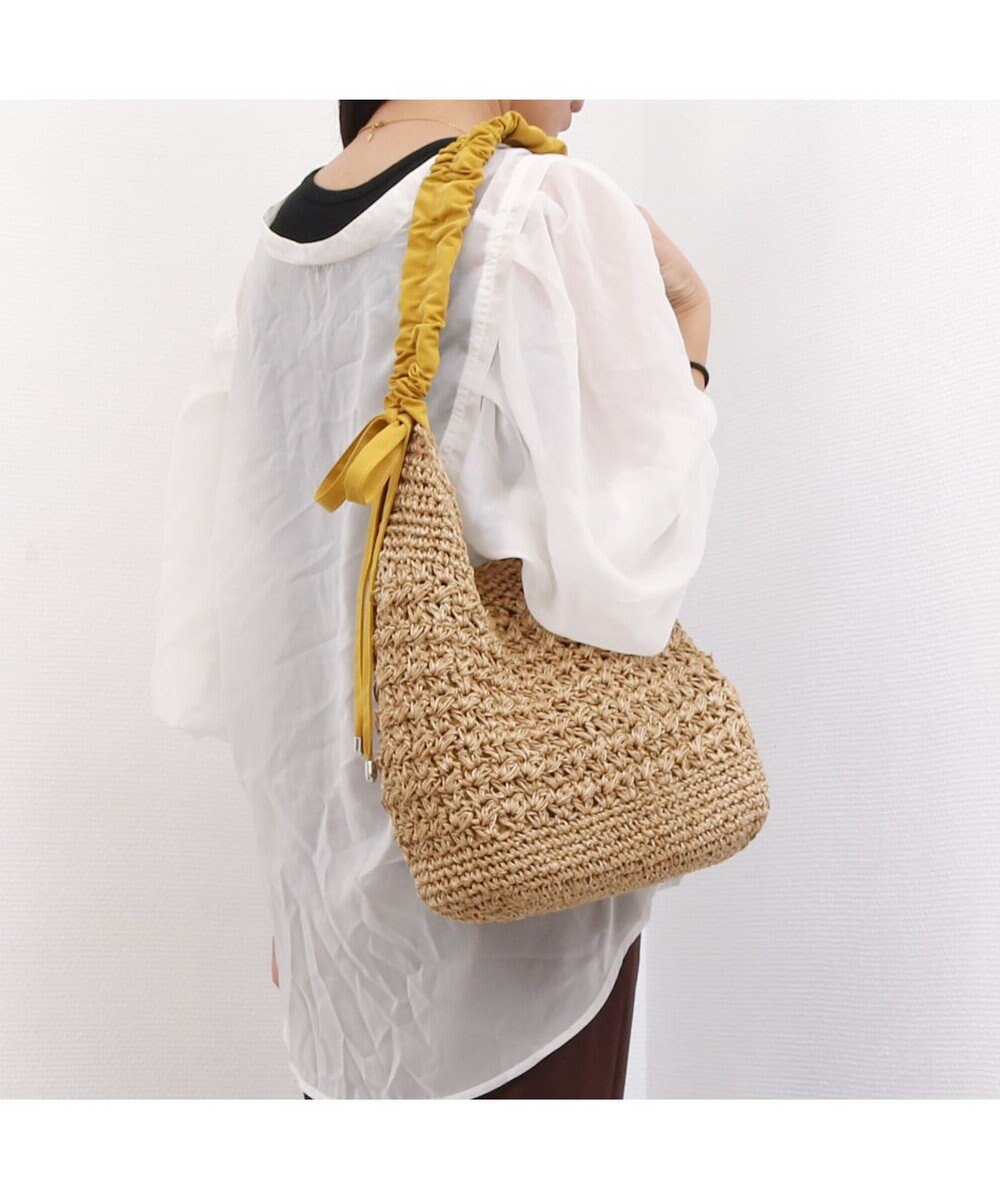 UNBILLION カシュカシュ cachecache / ドロストギャザーハンドル柄編2wayトート 