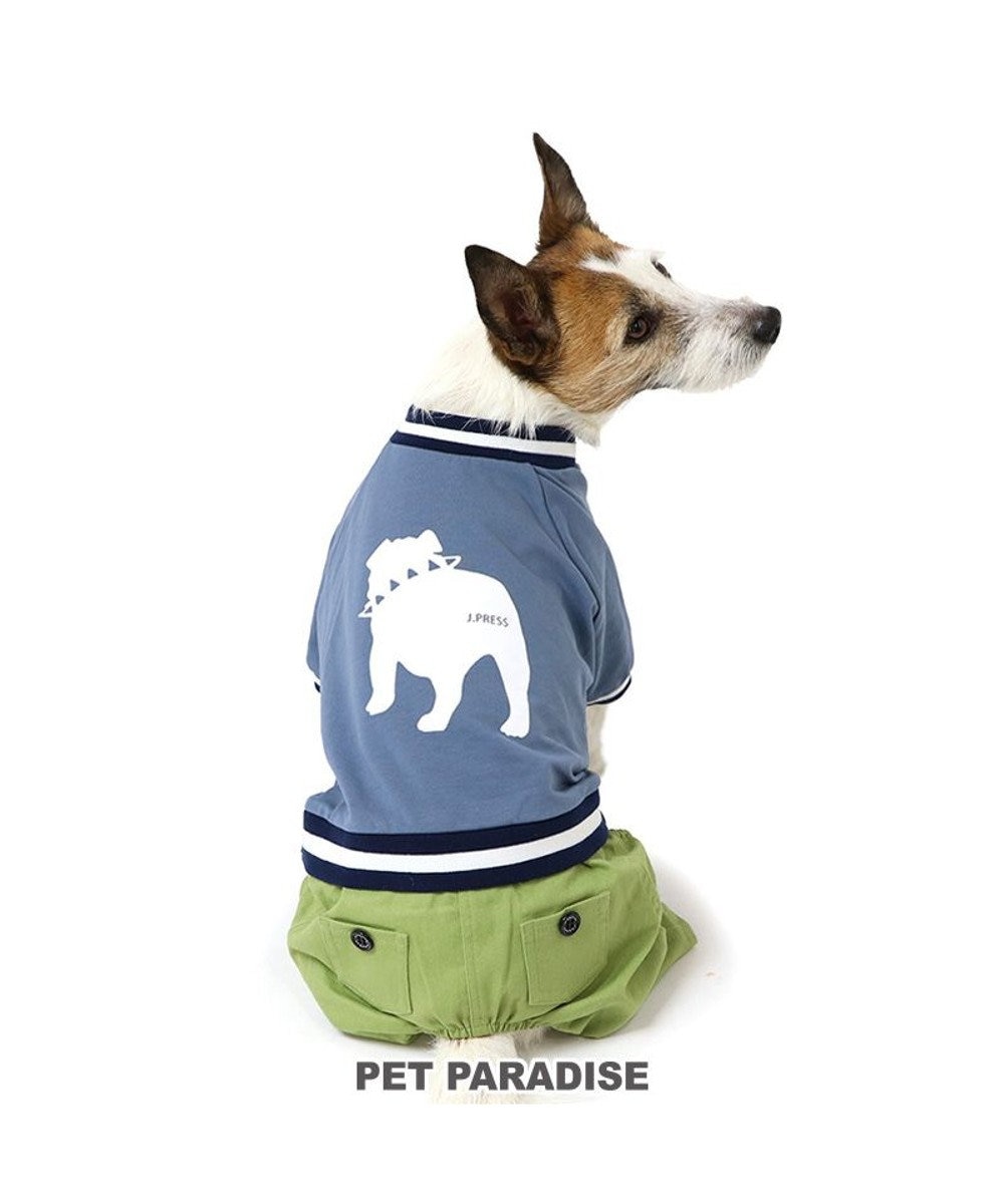 PET PARADISE J.PRESS バックブルドッグ パンツつなぎ 小型犬 ブルー