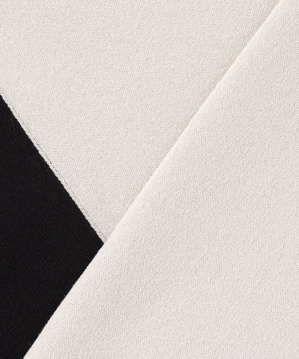 ICB 【洗える】マットヴィスコースポリエステル ブロッキングニット 