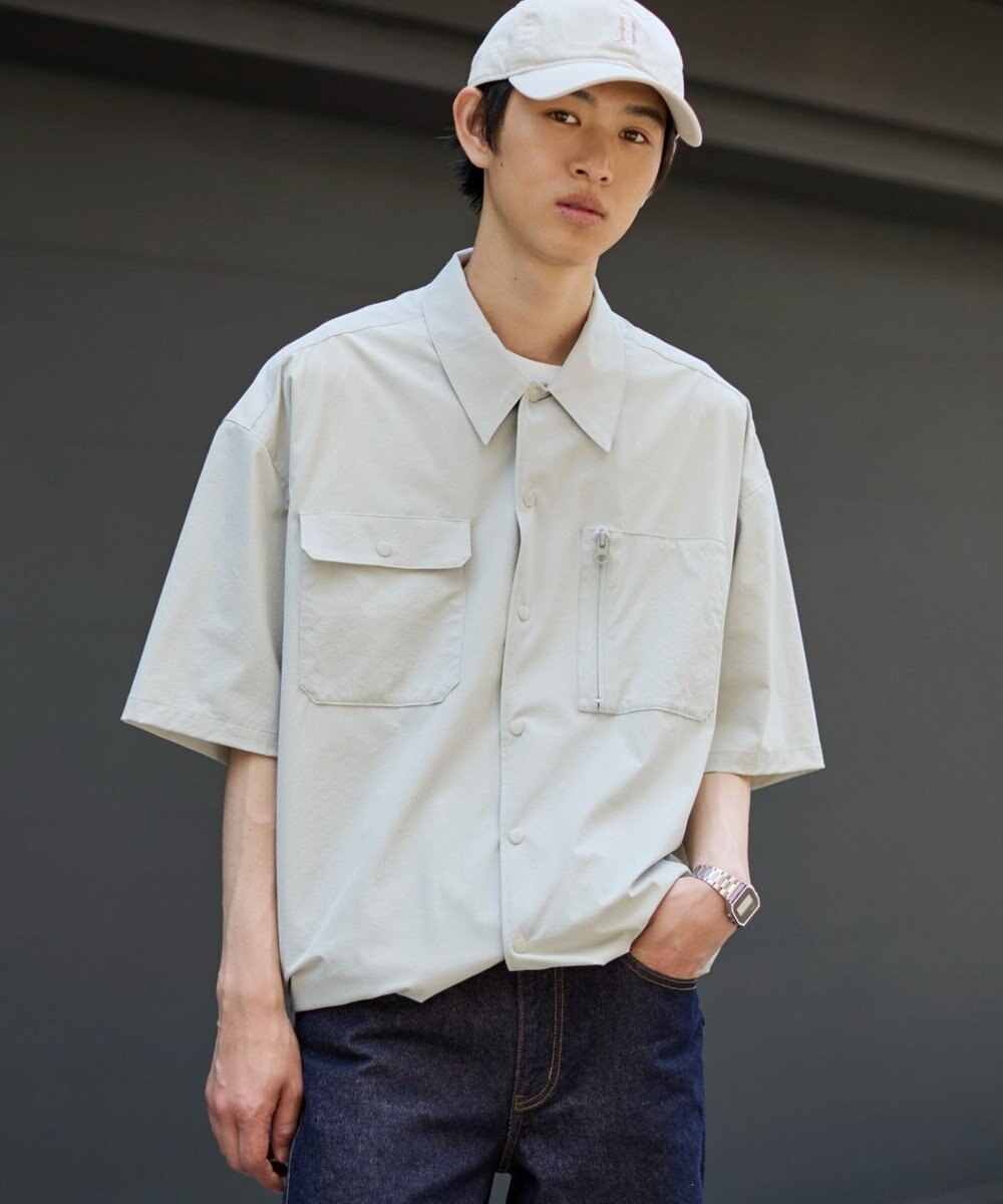 WEGO 【ユニセックス着用ITEM/MLサイズ展開/機能シャツ】リップストップシャツ（SS） 