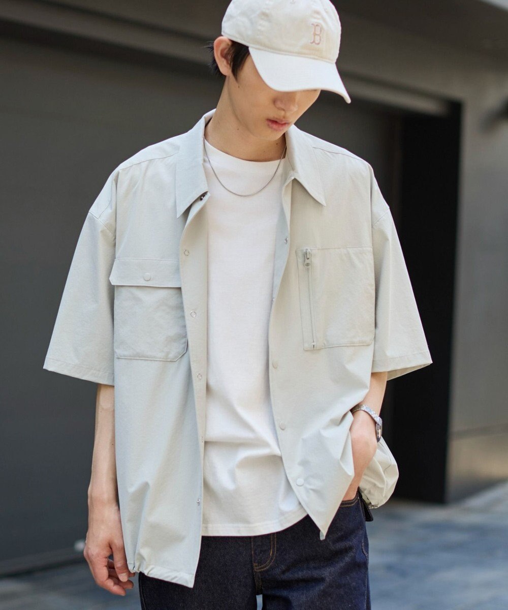 WEGO 【ユニセックス着用ITEM/MLサイズ展開/機能シャツ】リップストップシャツ（SS） 