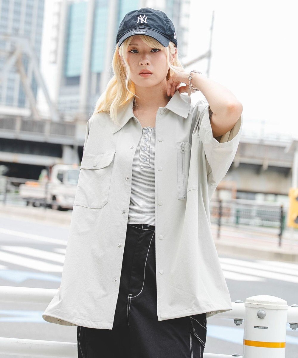 WEGO 【ユニセックス着用ITEM/MLサイズ展開/機能シャツ】リップストップシャツ（SS） 