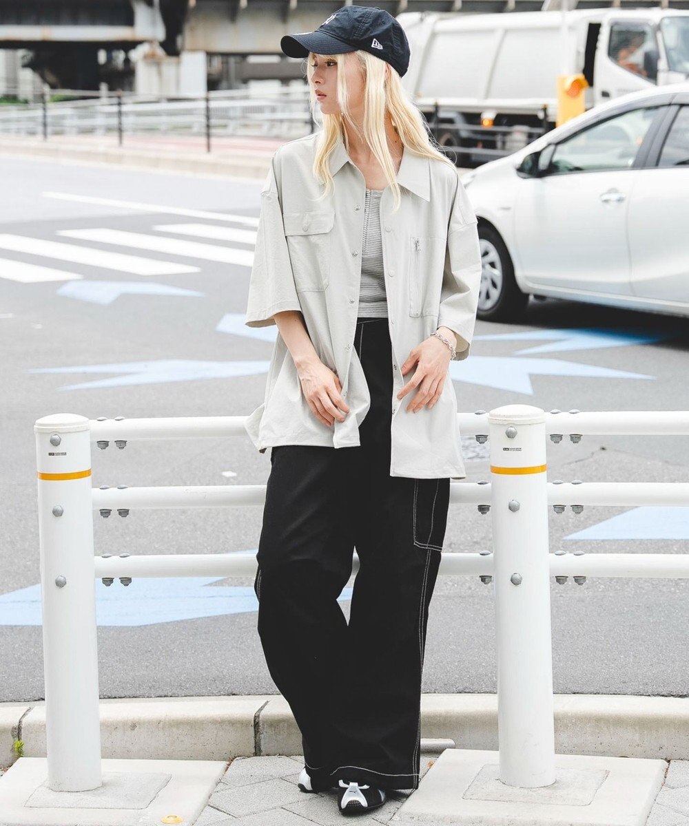 WEGO 【ユニセックス着用ITEM/MLサイズ展開/機能シャツ】リップストップシャツ（SS） 