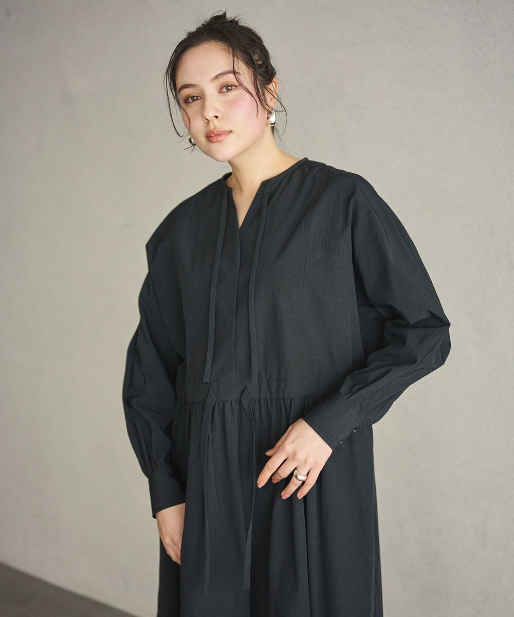 #Newans 【撥水加工/洗濯機可能】ドルマンスリーブドロストワンピース 