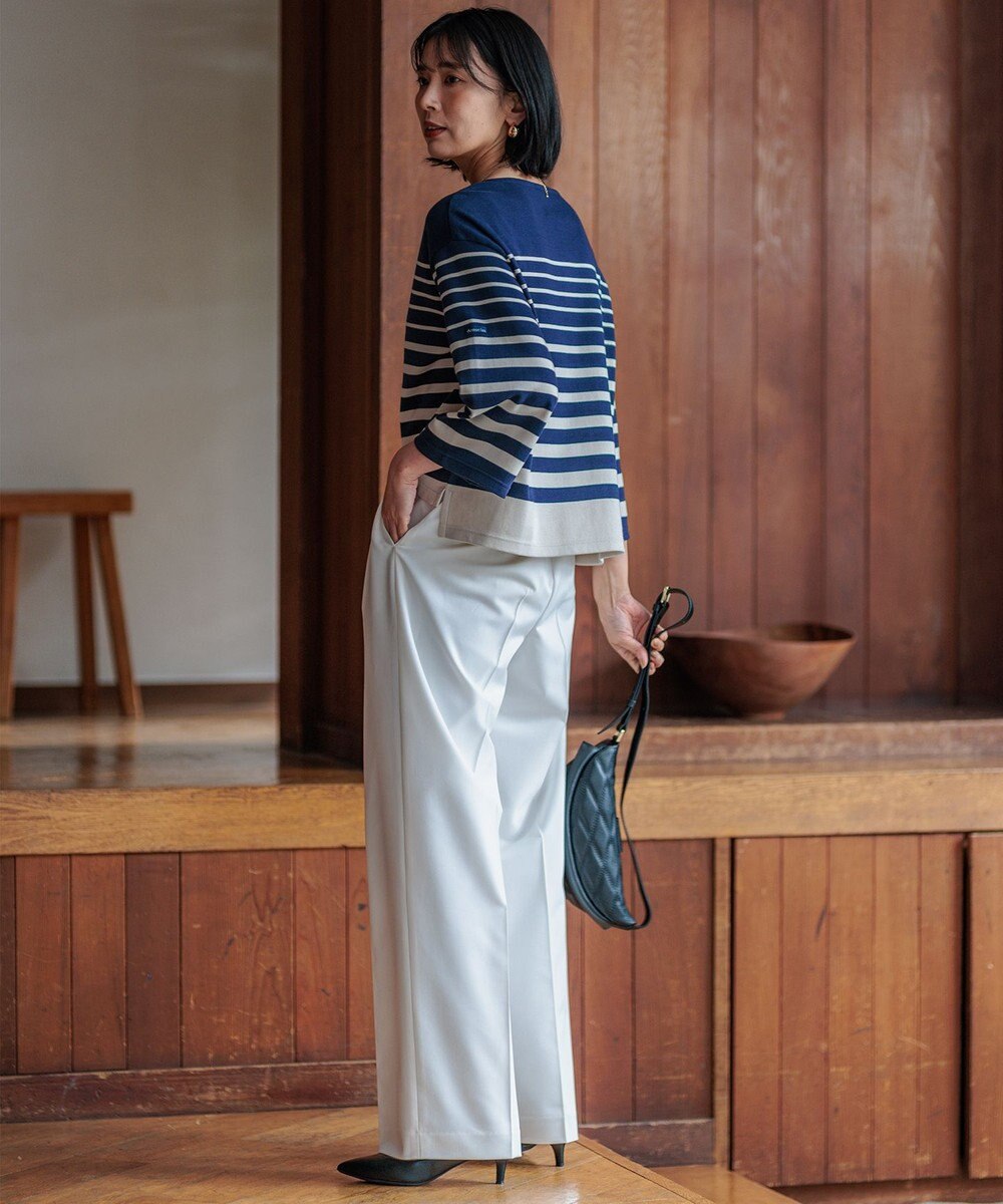 23区 【洗える】Armor-lux ベルスリーブボーダー カットソー 