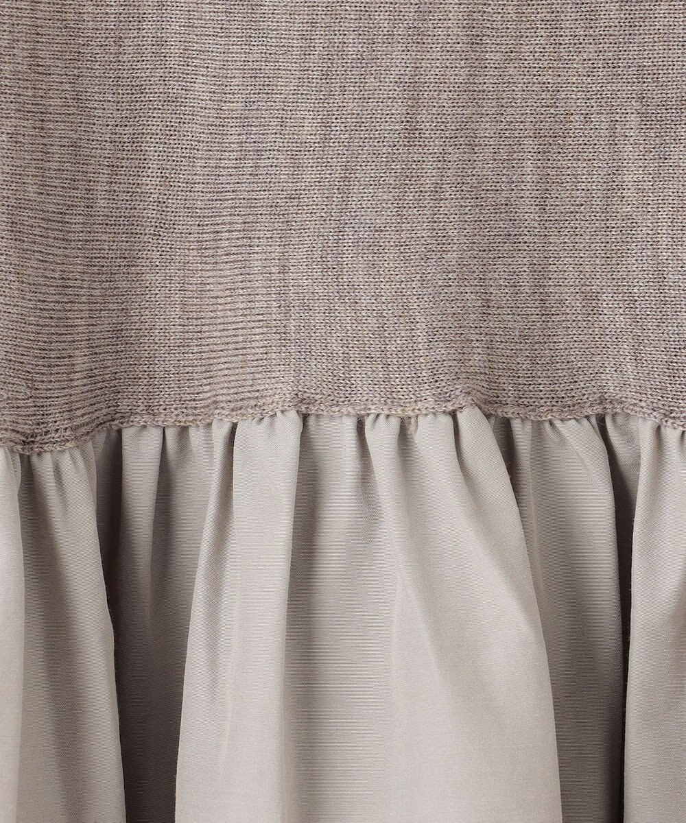 23区 L 【洗える】ギャザープルオーバー コンビ ニット 