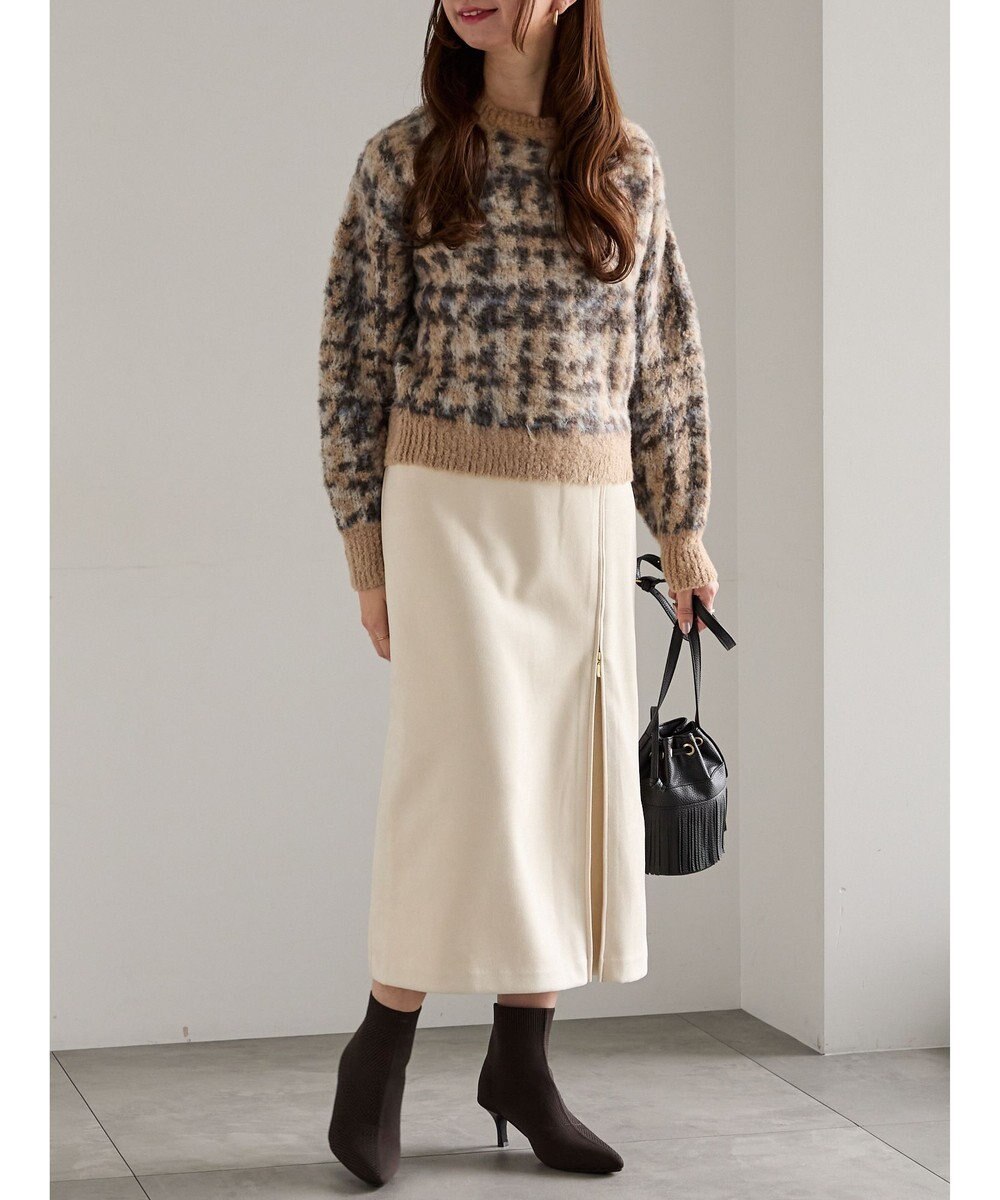 Te chichi チェックジャガードニットプルオーバー 