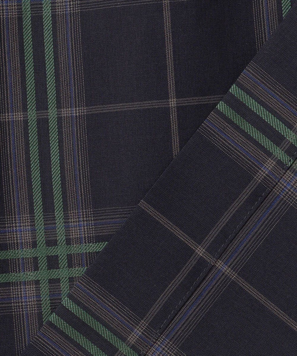 J.PRESS LADIES 【WEB限定カラーあり・洗える】SOFT SHEER チェック キーネック ブラウス 