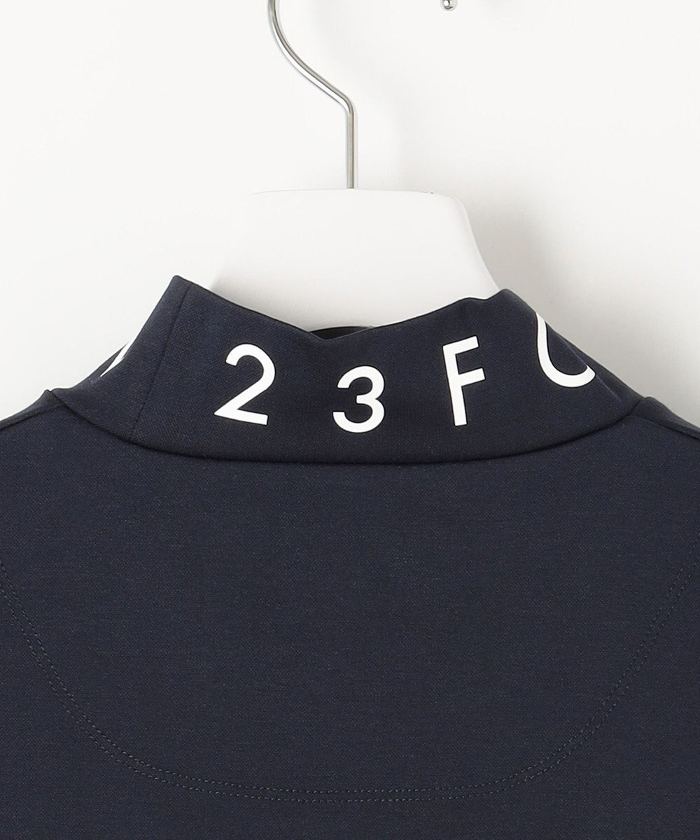 23区GOLF 【23Fondation/MEN】【UVケア】衿ロゴ モックネックシャツ 