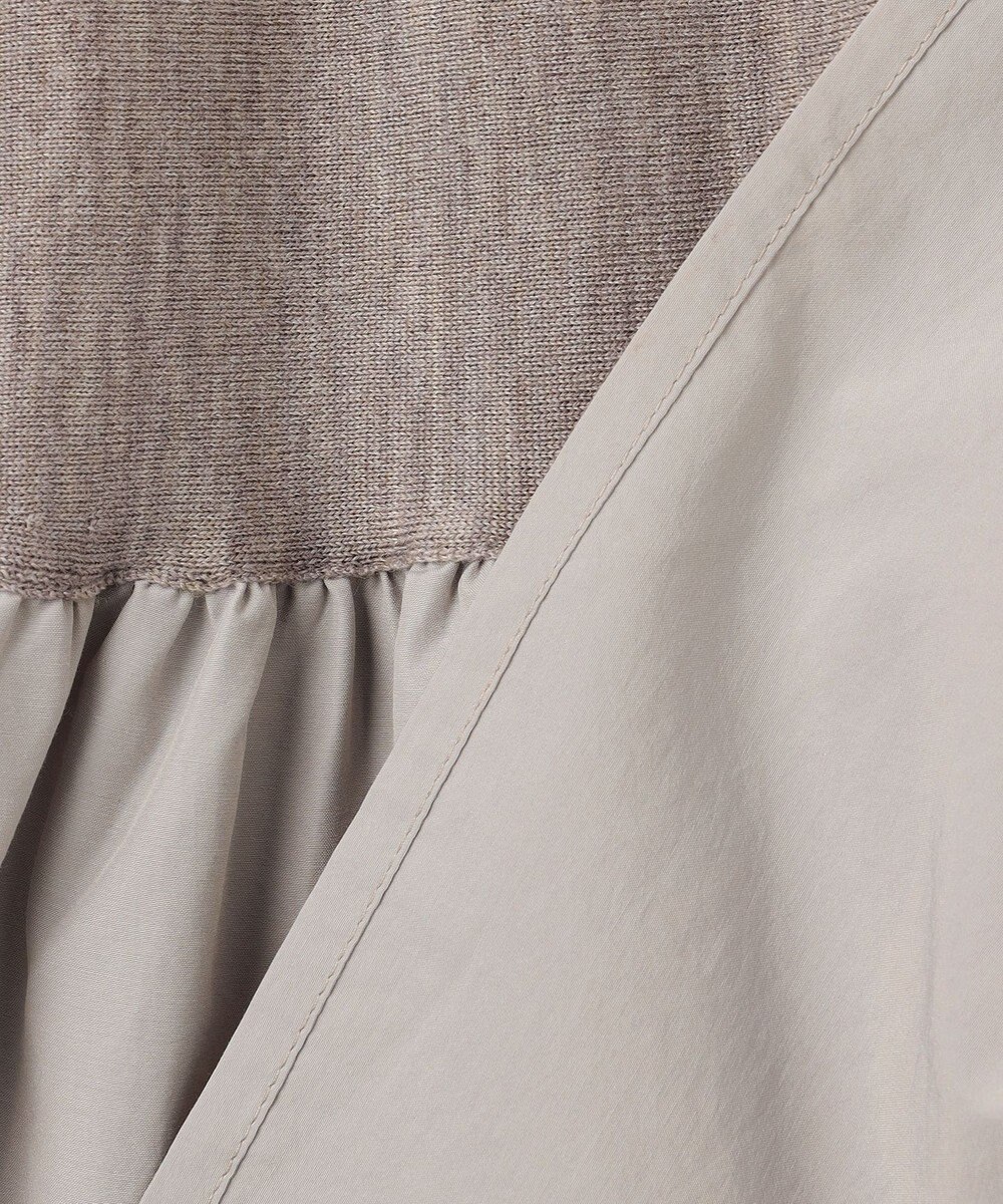 23区 L 【洗える】ギャザープルオーバー コンビ ニット 