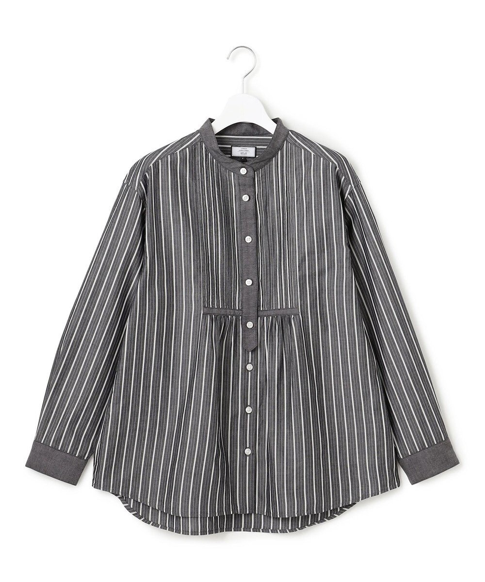 J.PRESS YORK STREET 【WOMEN】コットンタイプライターストライプ ブラウス 