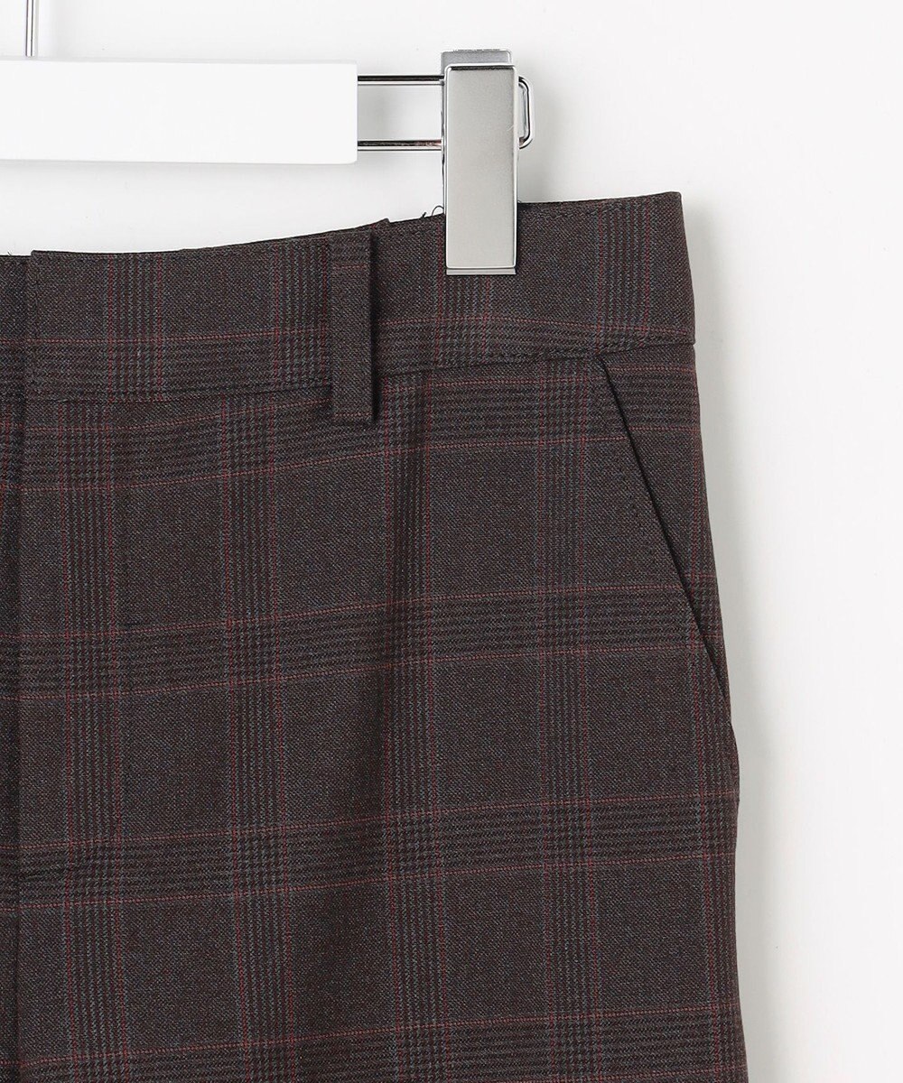 J.PRESS LADIES L アルガンシルク チェック クロップド パンツ 