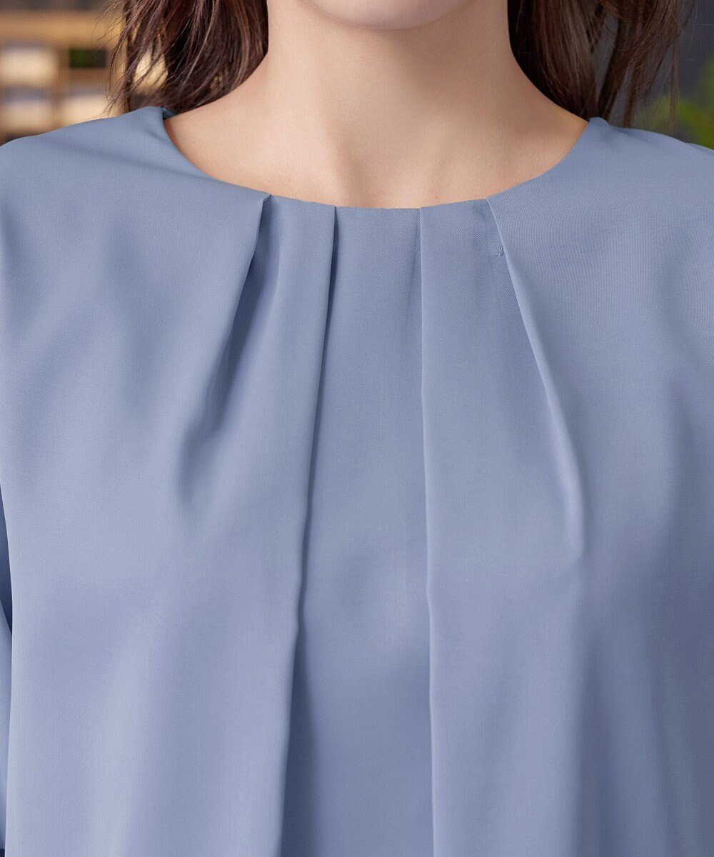 Tiaclasse つまみタック袖レイヤードブラウス 