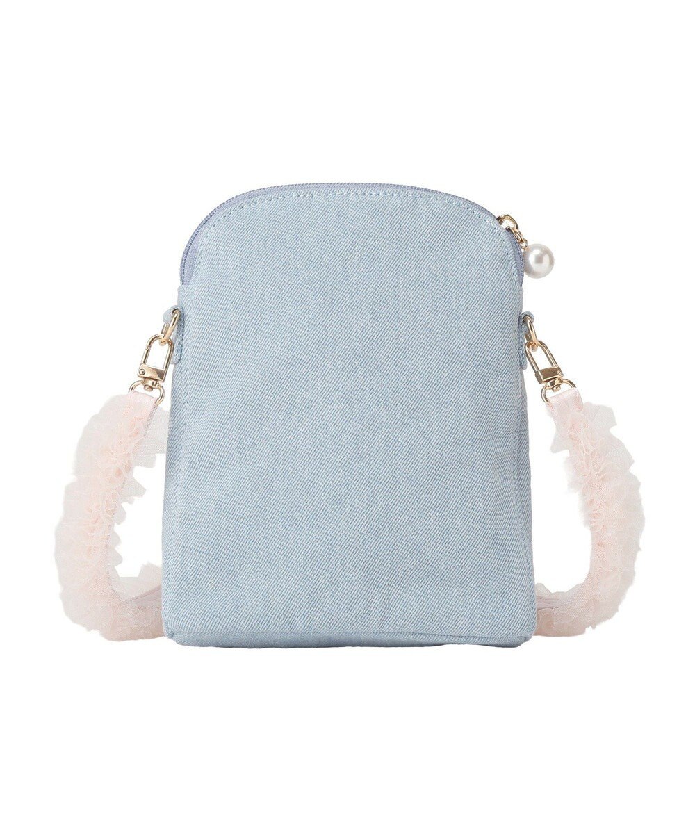 Maison de FLEUR ラインストーンデニムチュールショルダーバッグ 