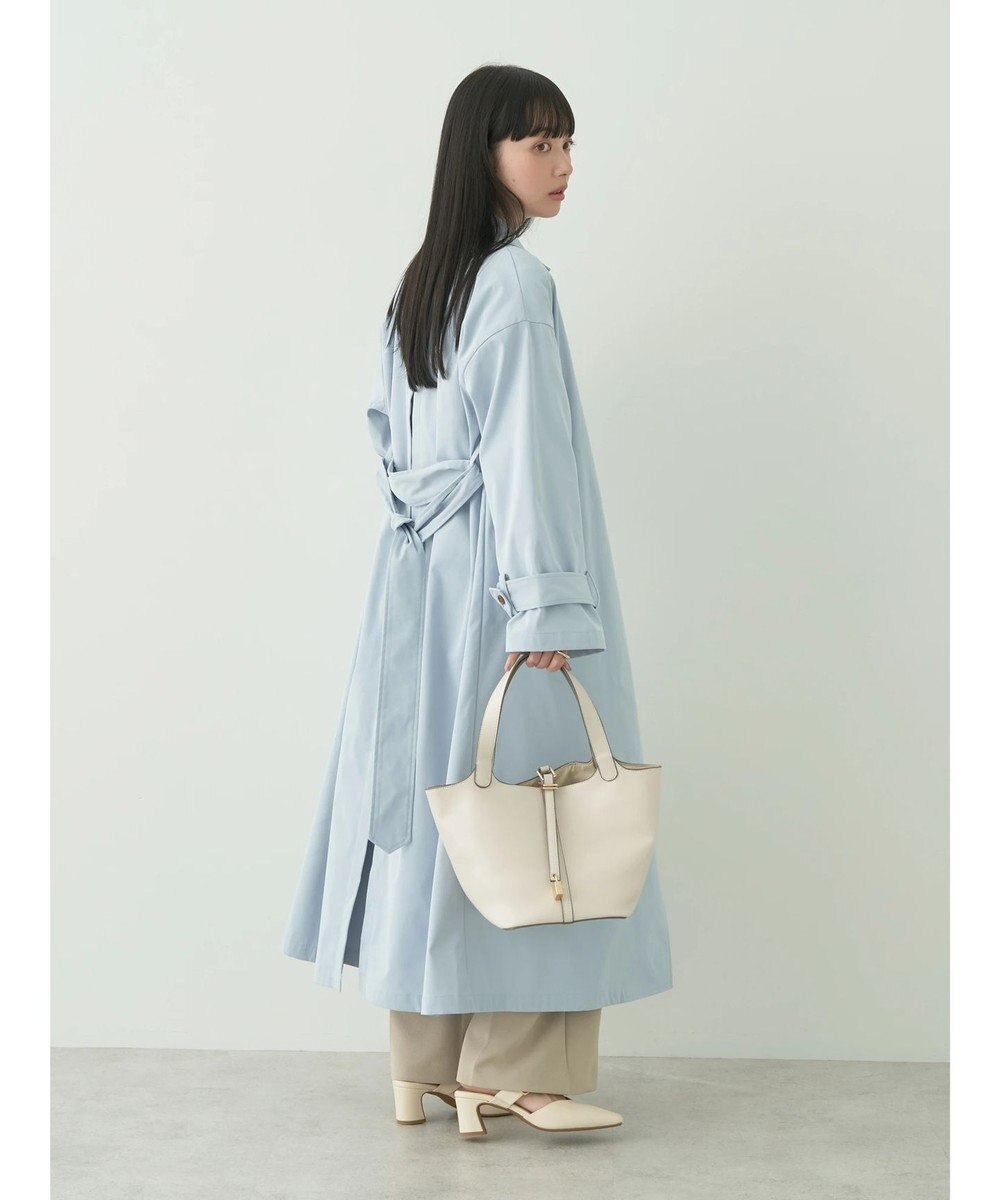 earth music&ecology 着流しロングトレンチ 