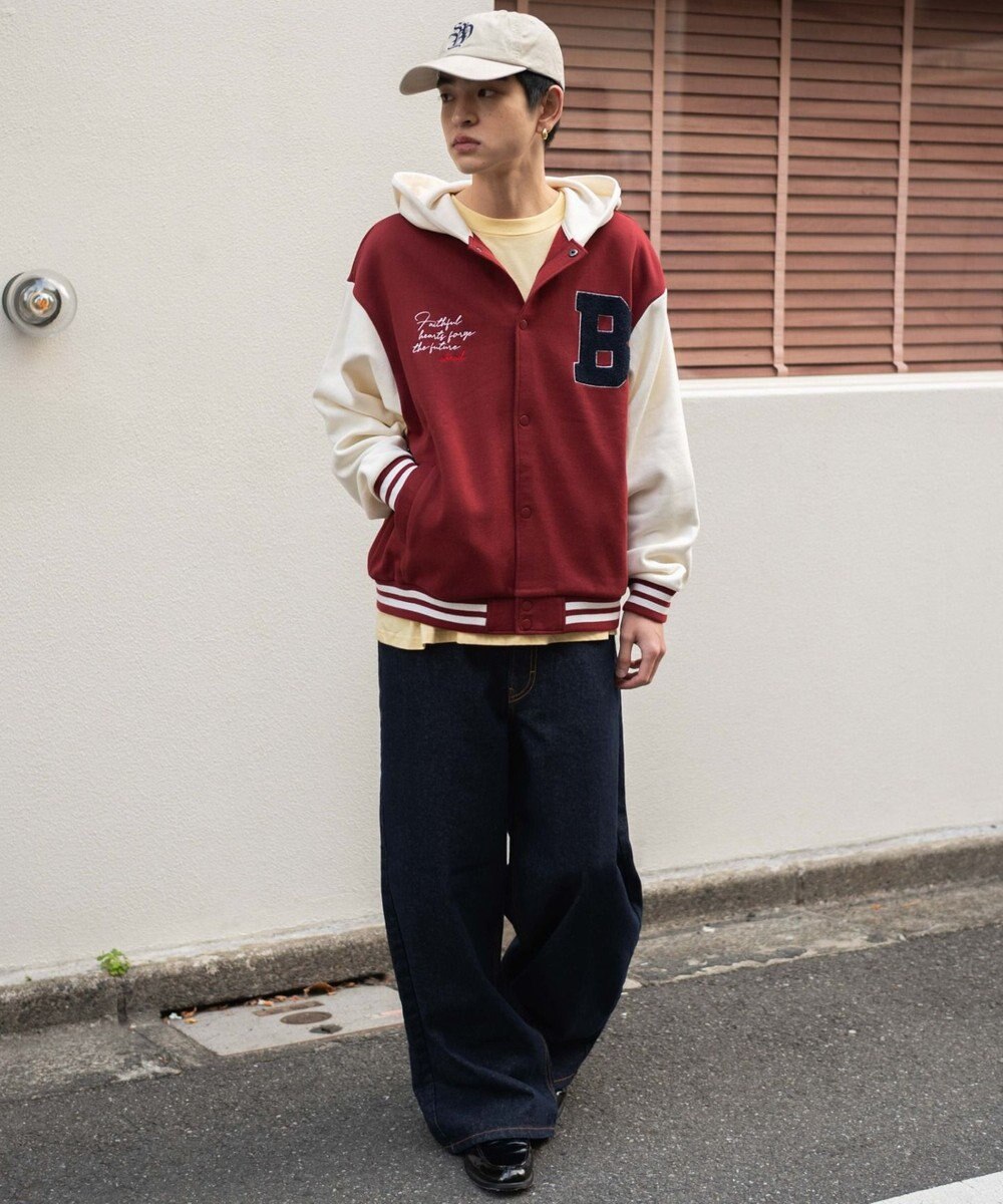 WEGO 【ユニセックス着用ITEM】スウェットフードスタジャン 