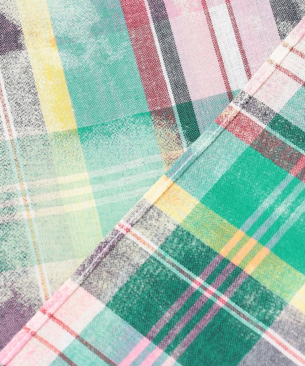 J.PRESS MEN 【J.PRESS ORIGINALS】India Madras Discharge Print Pullover Shirt / Baggy Fit 