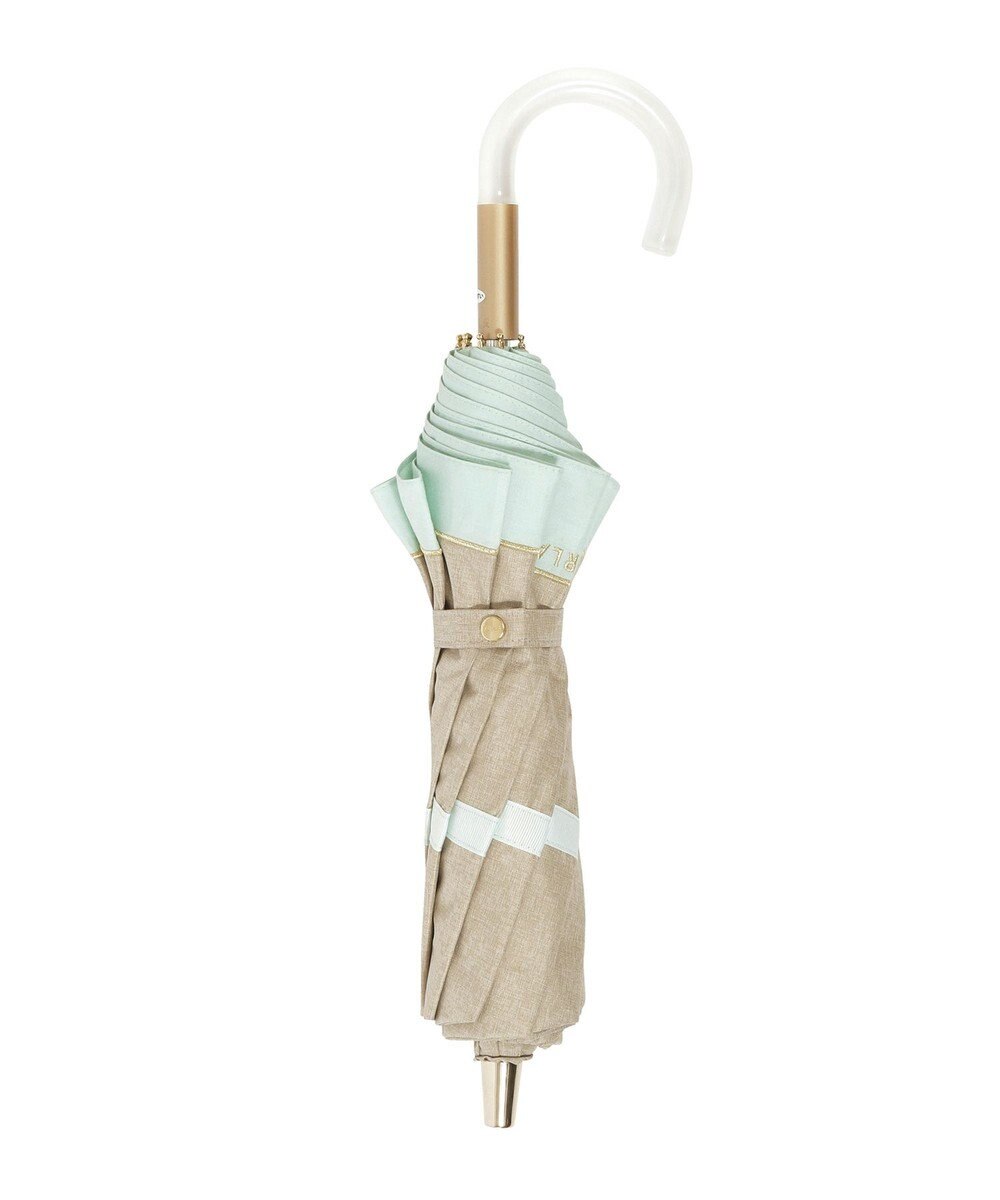 MOONBAT FURLA 晴雨兼用日傘 折りたたみ傘 シャンブレー切継 ／遮光 遮熱 UV 