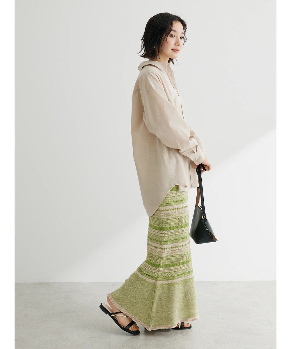 Green Parks 綿麻混レギュラーシャツ 