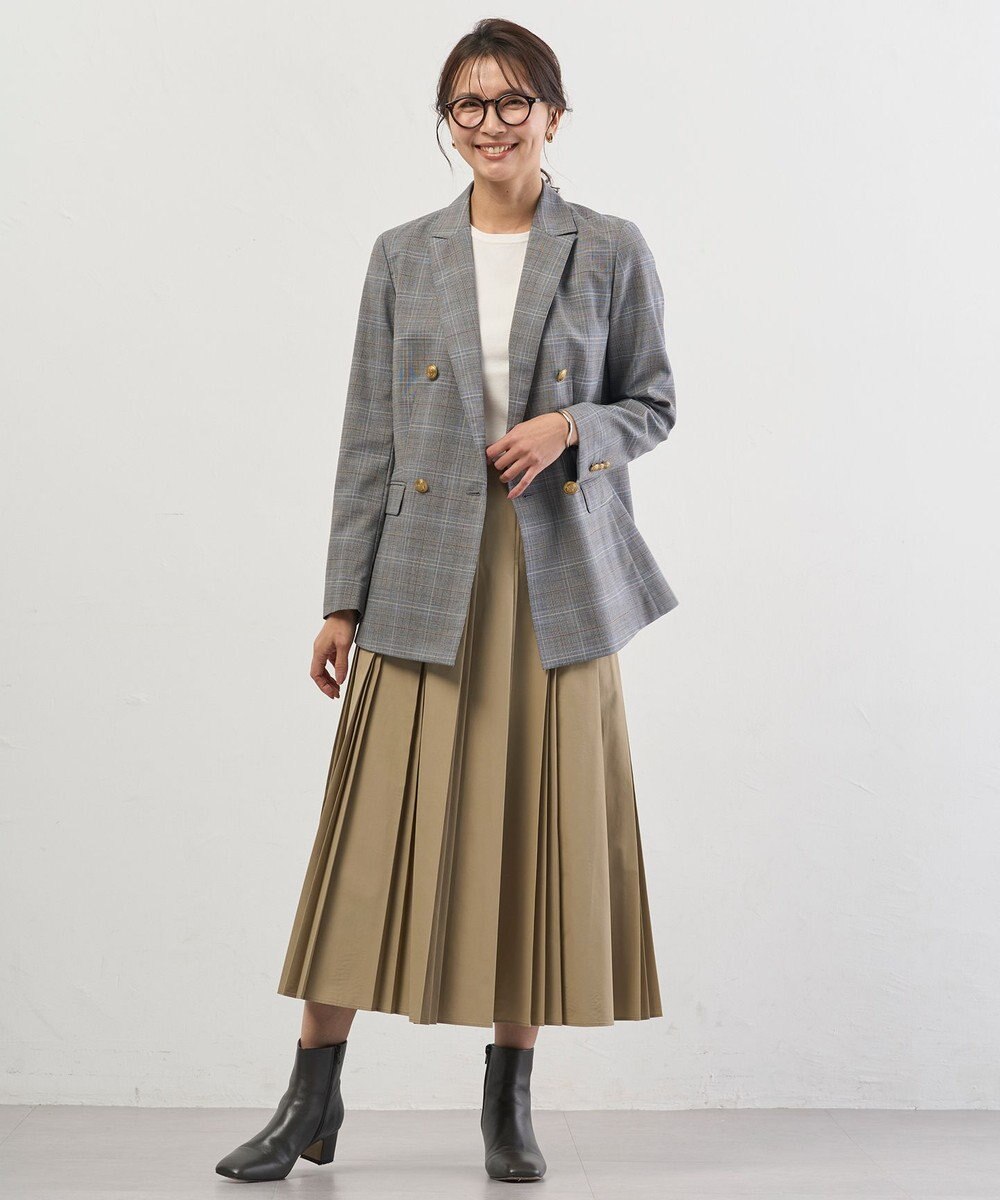 J.PRESS LADIES S 【WEB限定カラーあり】TC ライトタンブラー プリーツ スカート 