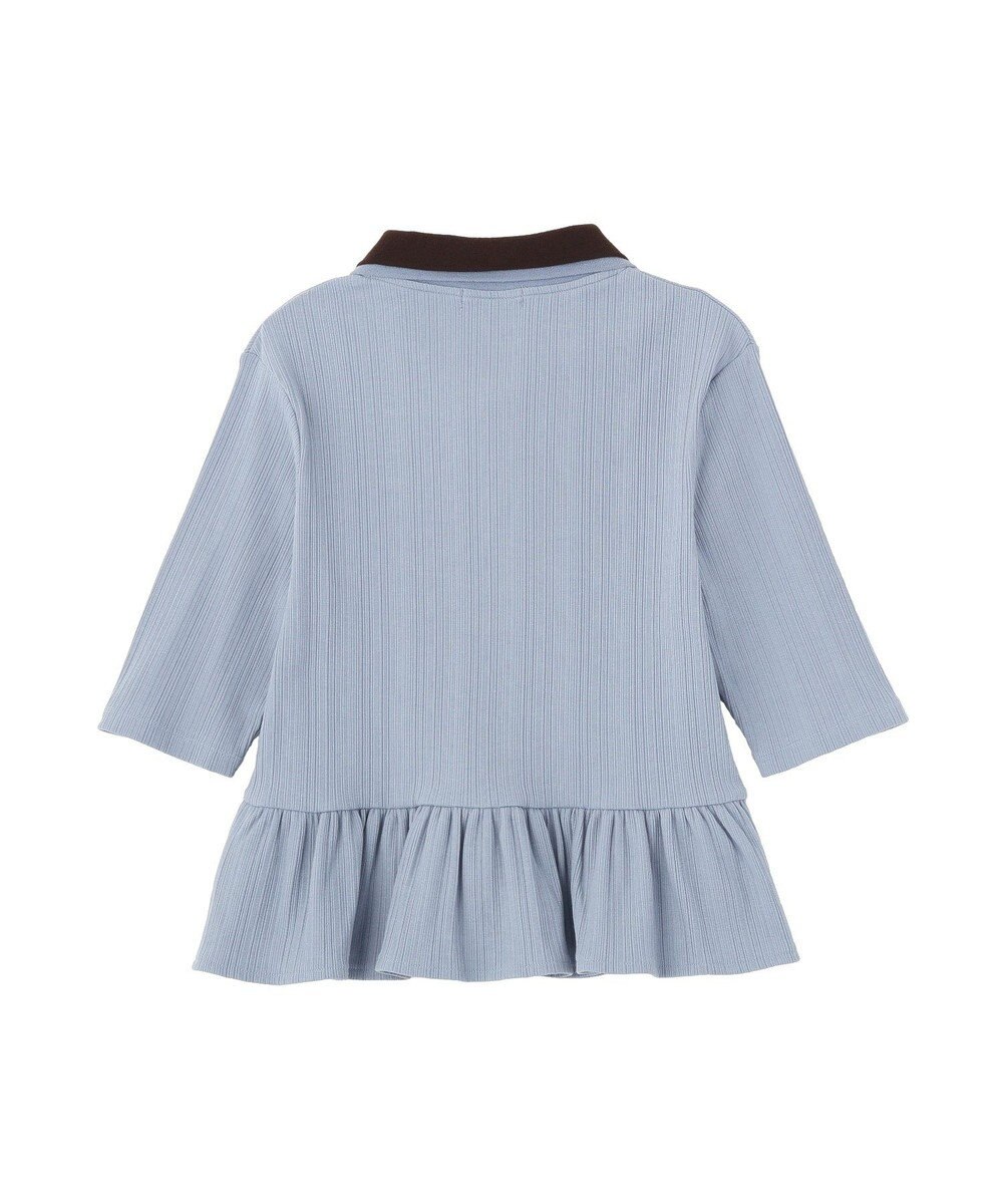 earth music&ecology ダブル衿ペプラムプルオーバー 