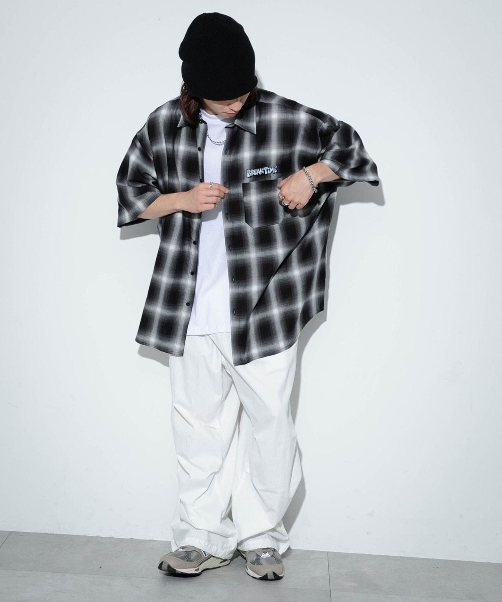 WEGO 【ユニセックス着用アイテム/綿100%/MLサイズ展開】別注NEW　JACKオンブレチェックシャツ（S） 