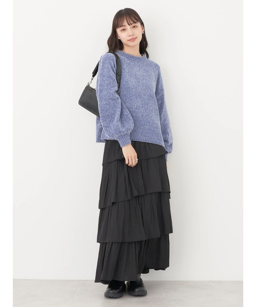 earth music&ecology シャイニーベロアモールプルオーバー 