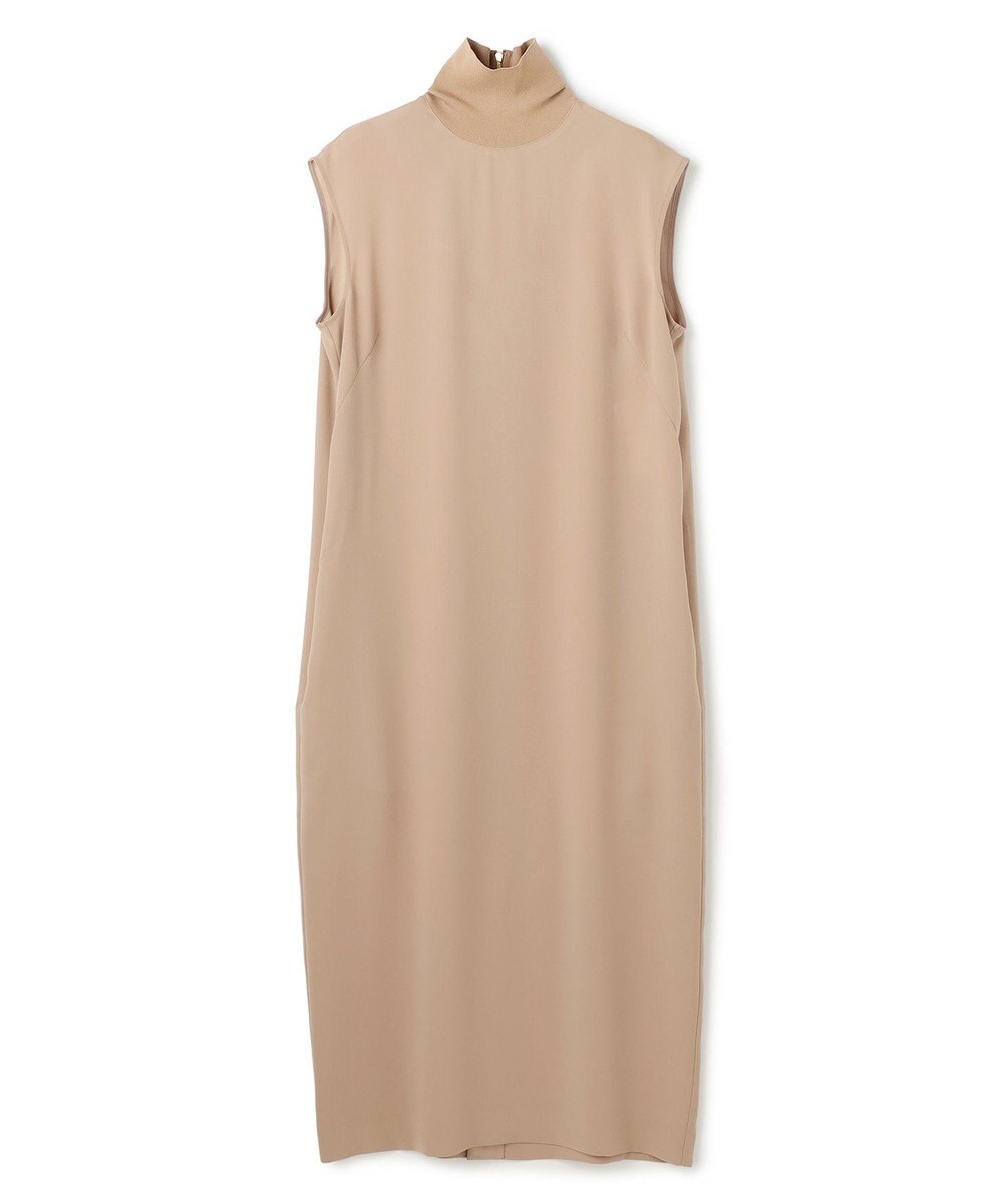 BEIGE， FLEUR / 異素材ネック ロングワンピース 