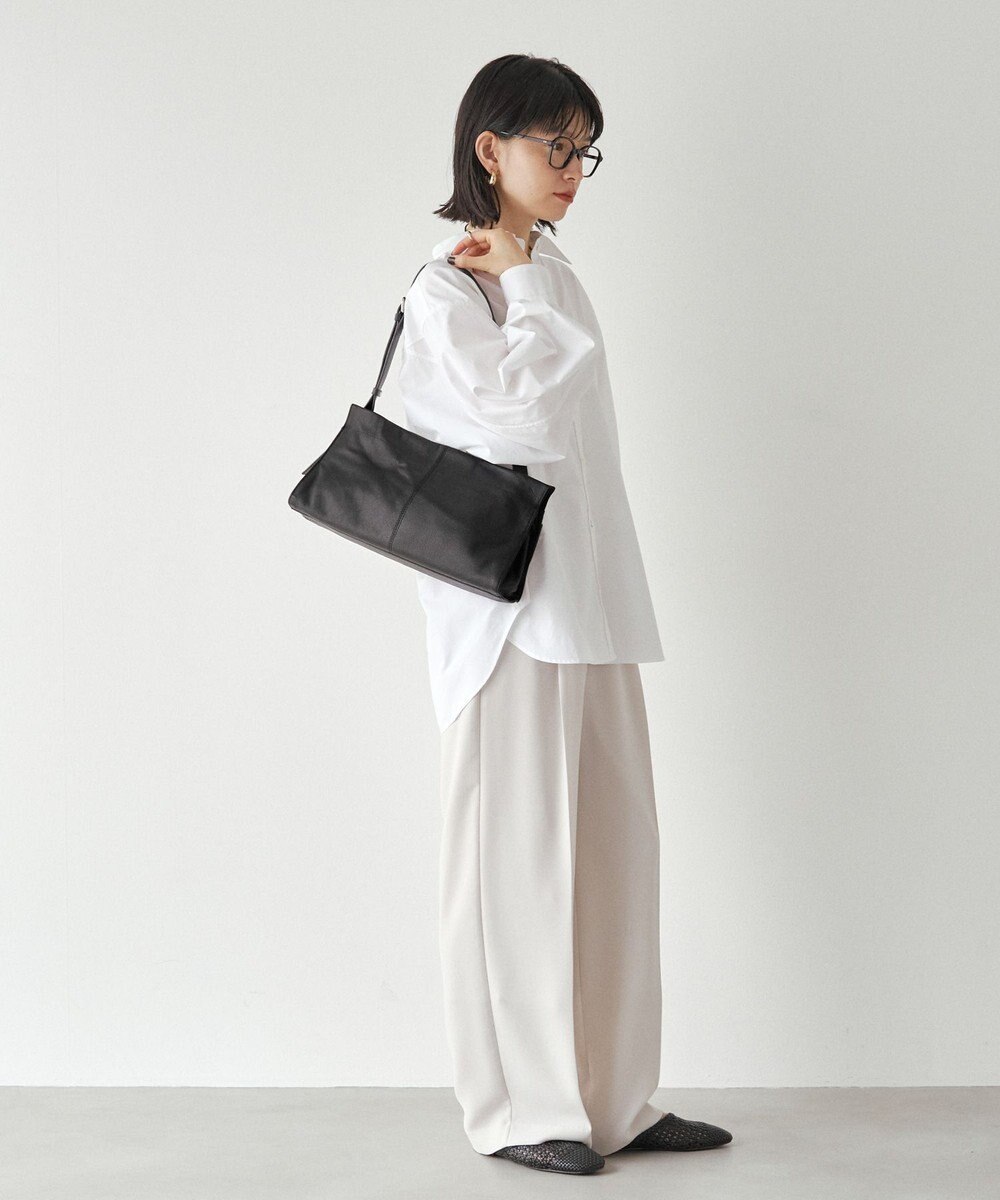 russet 【2025AW新作】レザー横長ショルダーバッグ(CE-1628) 