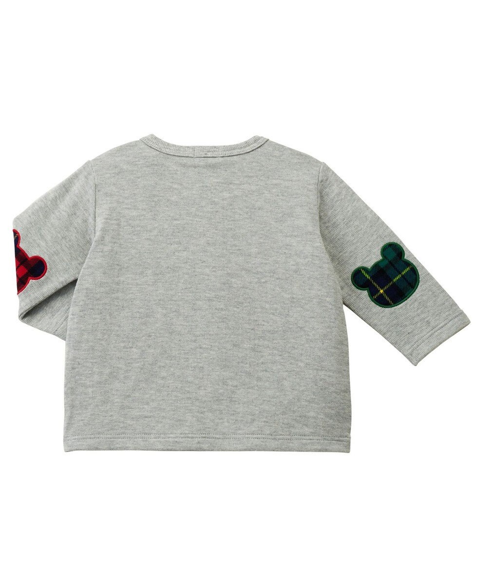 MIKI HOUSE HOT BISCUITS 【70-110cm】 エルボーパッチ 接結天竺長袖Tシャツ 