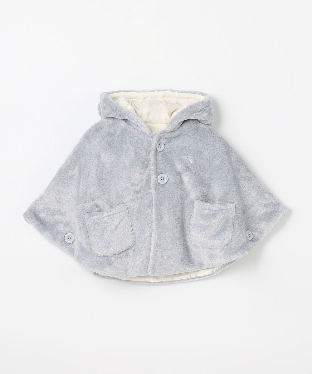 組曲 KIDS 【90㎝】あったかリバーシブルマント 