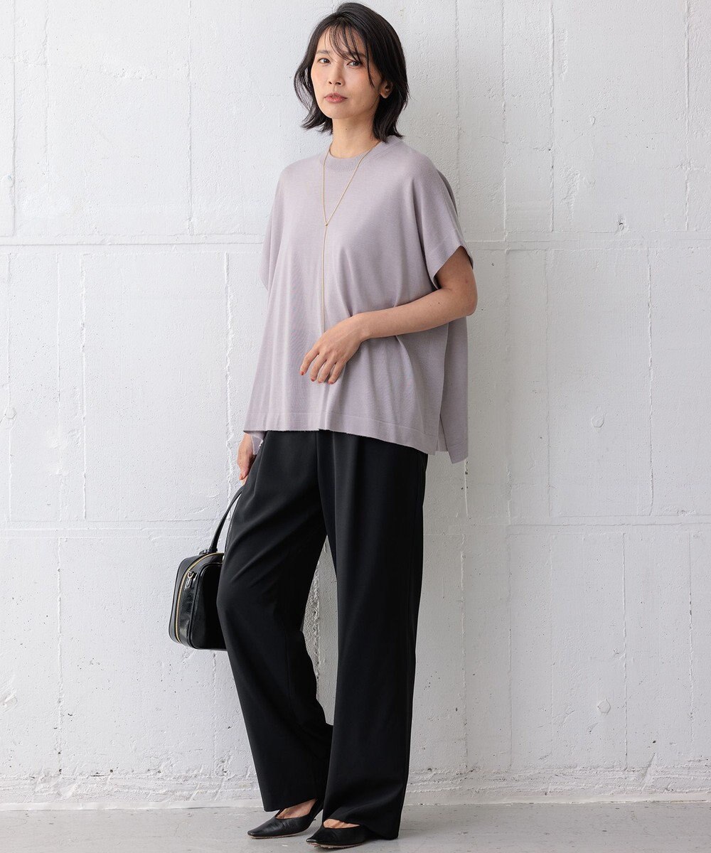 23区 【洗える】コンパクトウール ポンチョ 