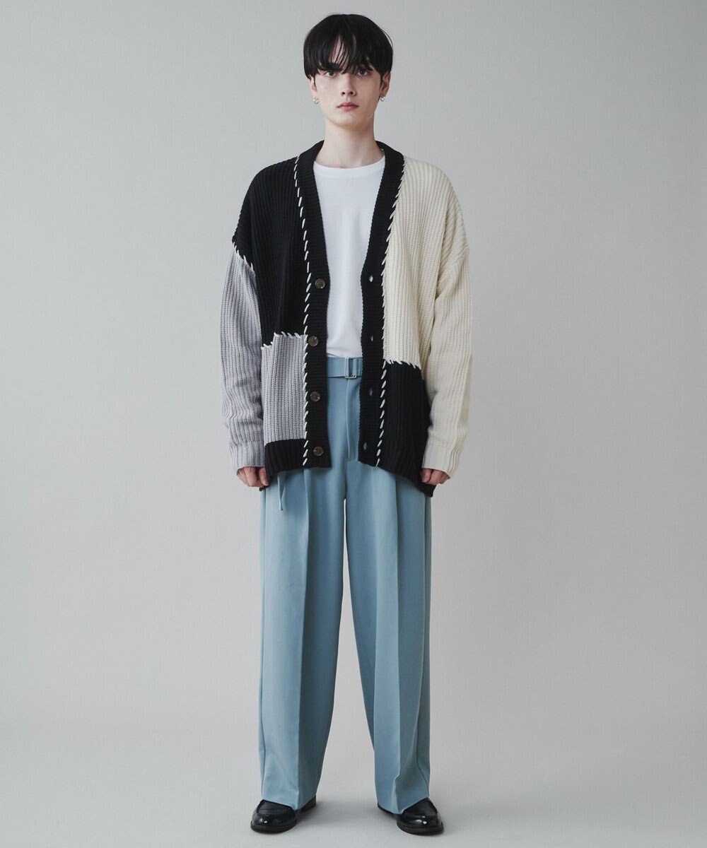 WEGO トロミ　ベルト付きワイドスラックス 